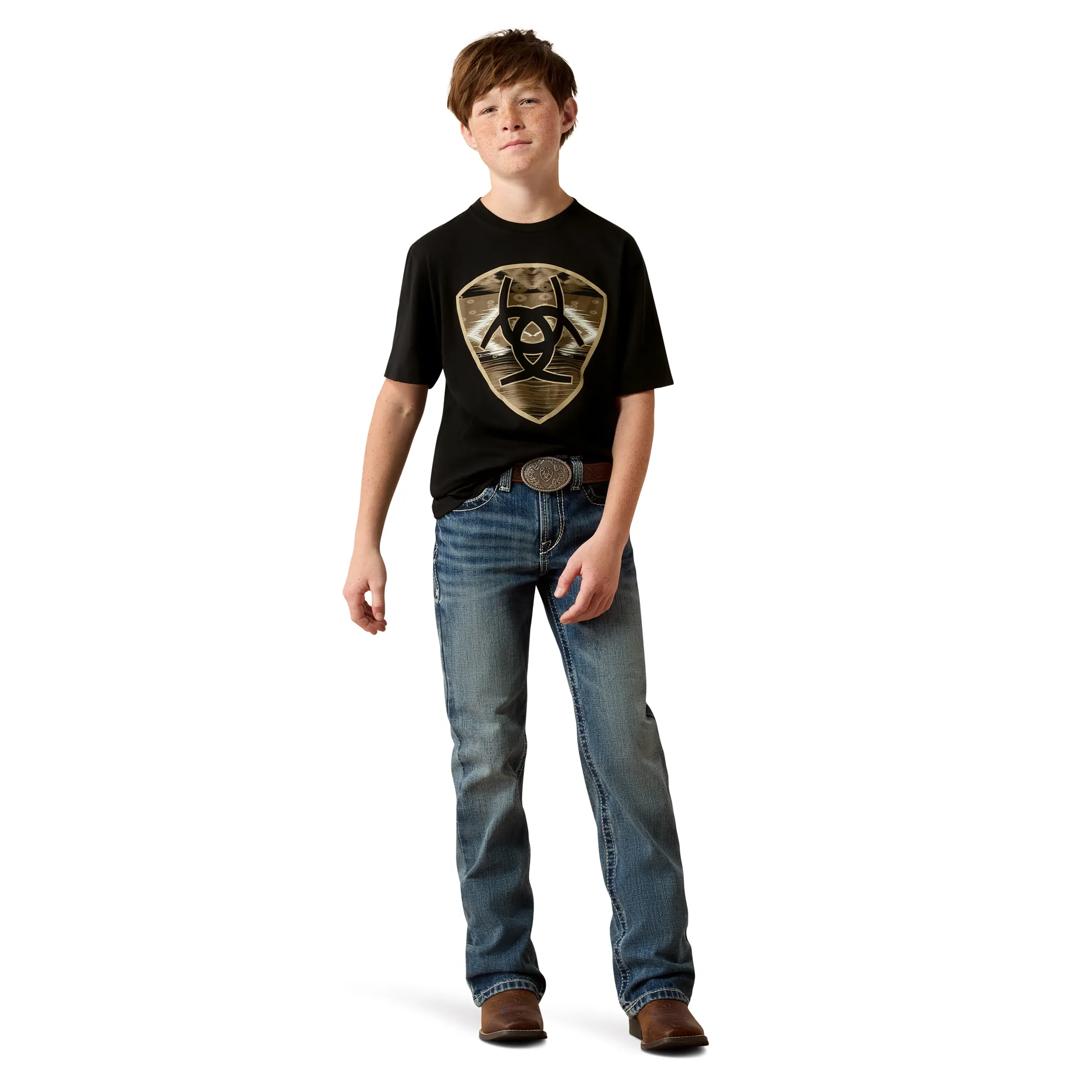Ariat Youth Boy's Cojiba Serape Black T-Shirt 10080683 full