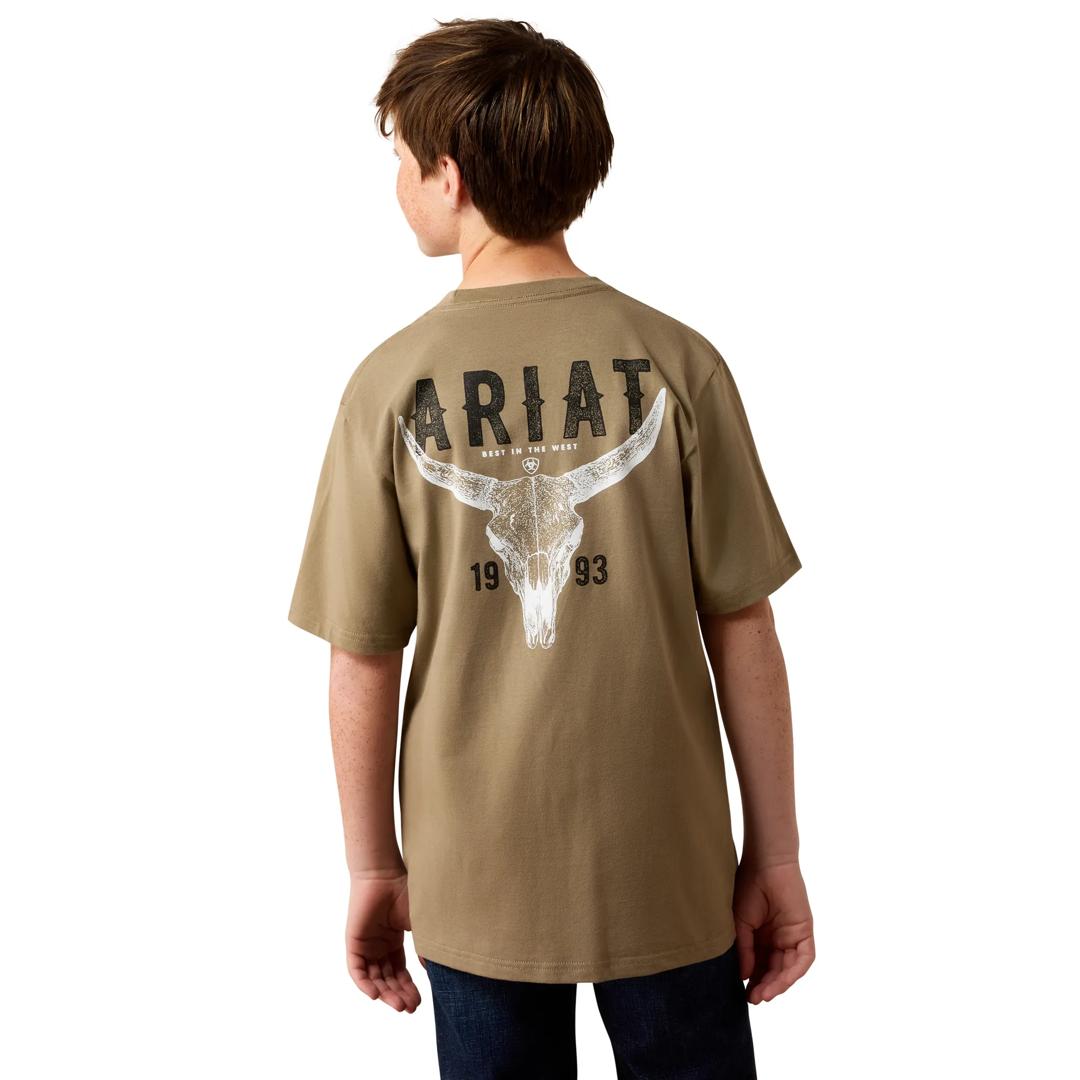 Ariat Youth Boy's Best Longhorn Fallen Rock T-Shirt 10080707 back