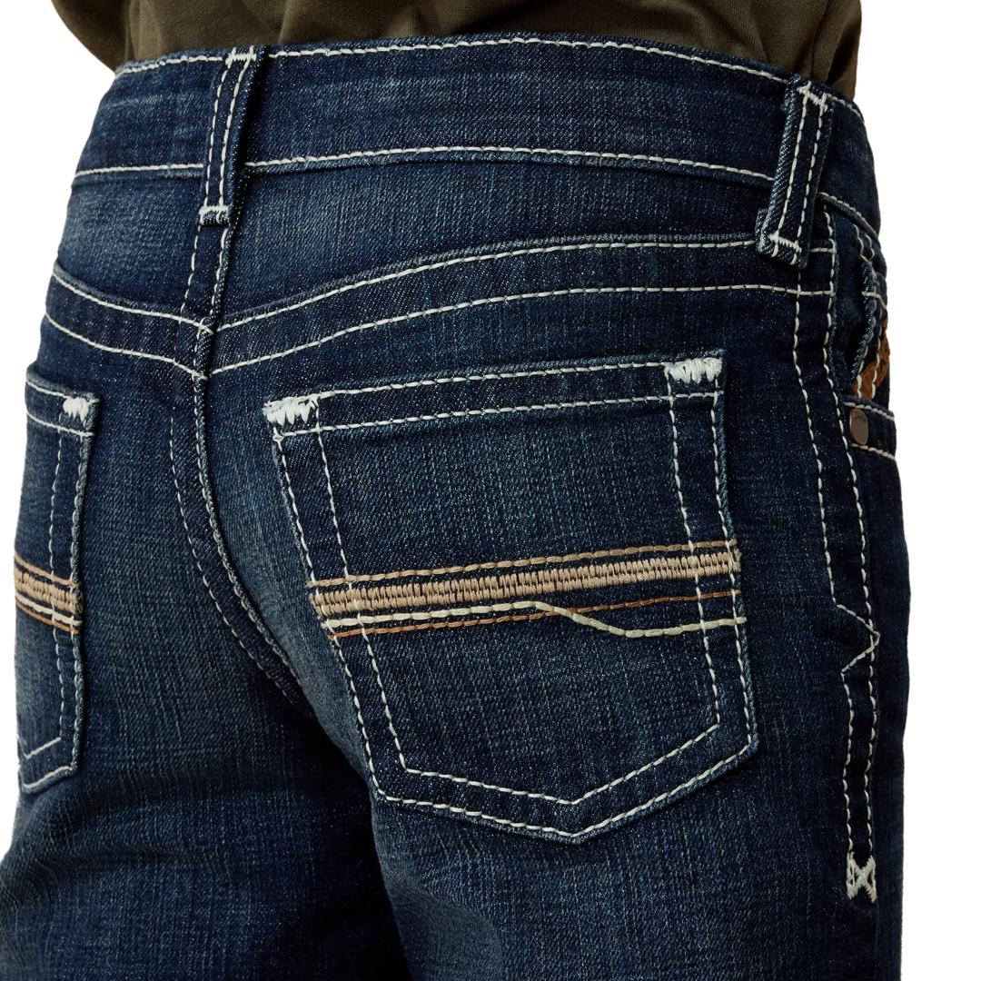 Ariat Youth Boy's B5 Slim Kenneth Mineral Blue Straight Leg Jeans 10080818 detail01