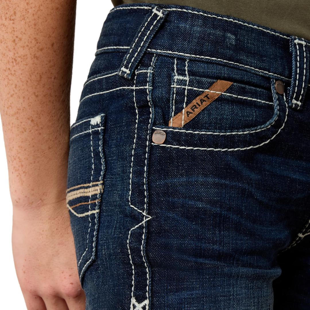 Ariat Youth Boy's B5 Slim Kenneth Mineral Blue Straight Leg Jeans 10080818 detail02