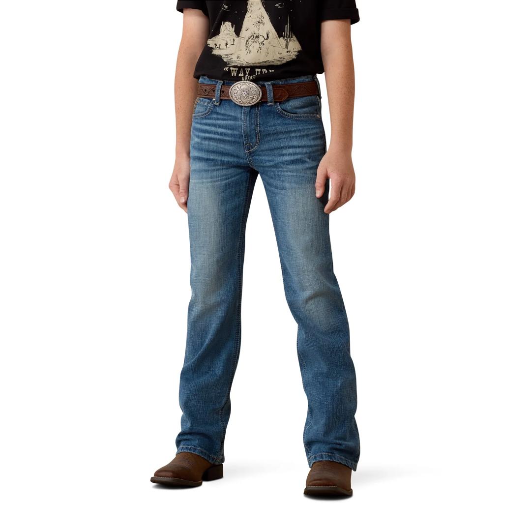 Ariat Youth Boy's B4 Relaxed Huck Cory Boot Cut Jeans 10080870 front