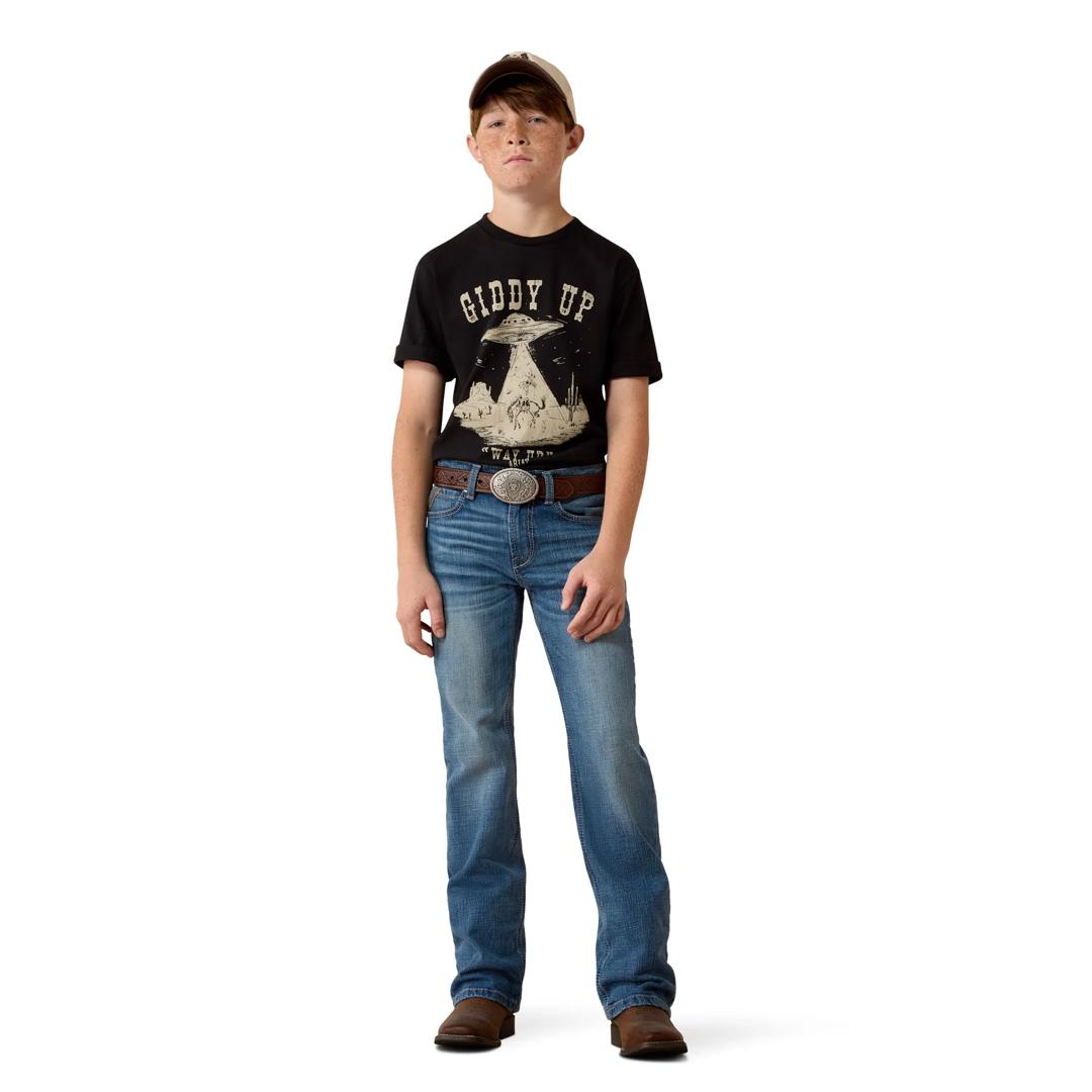 Ariat Youth Boy's B4 Relaxed Huck Cory Boot Cut Jeans 10080870 full