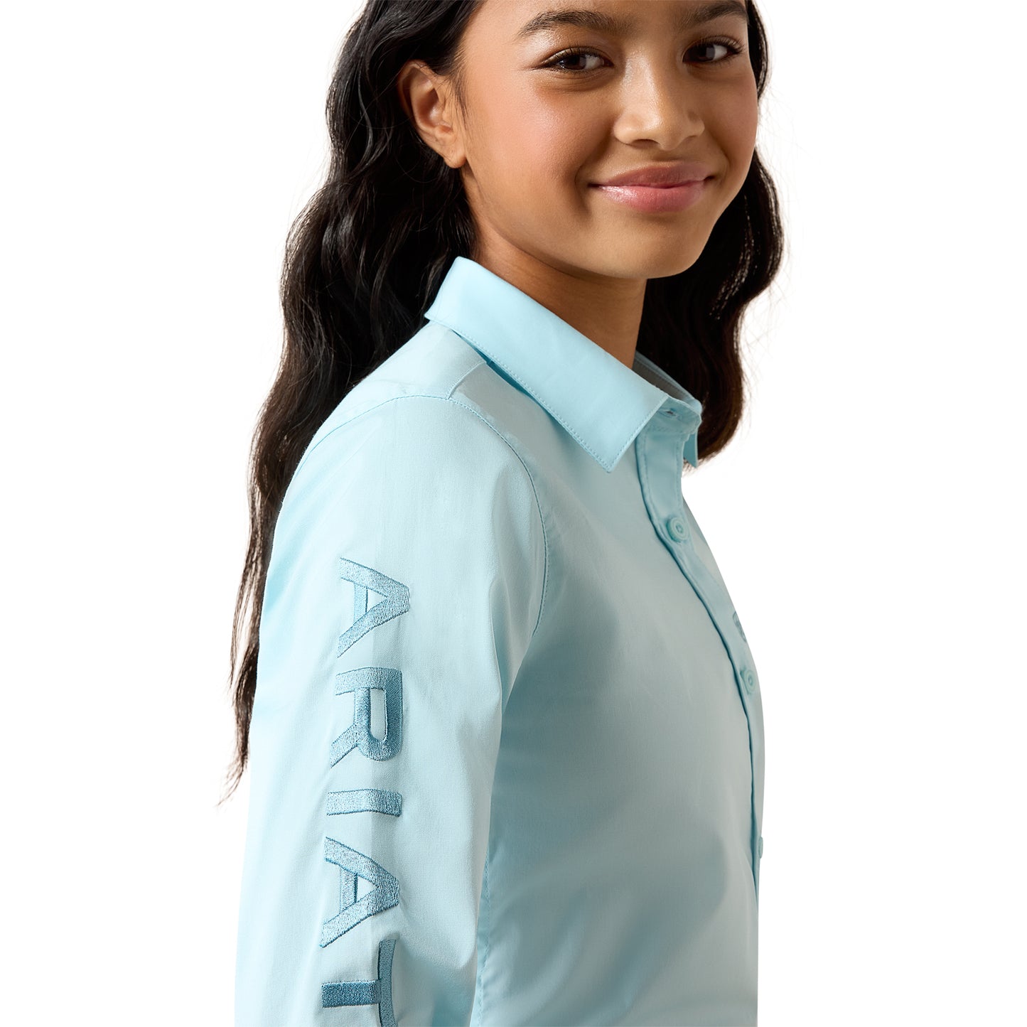 Ariat Youth Girl's Kirby Saltwater Henna Striped Button Down Shirt 10079439