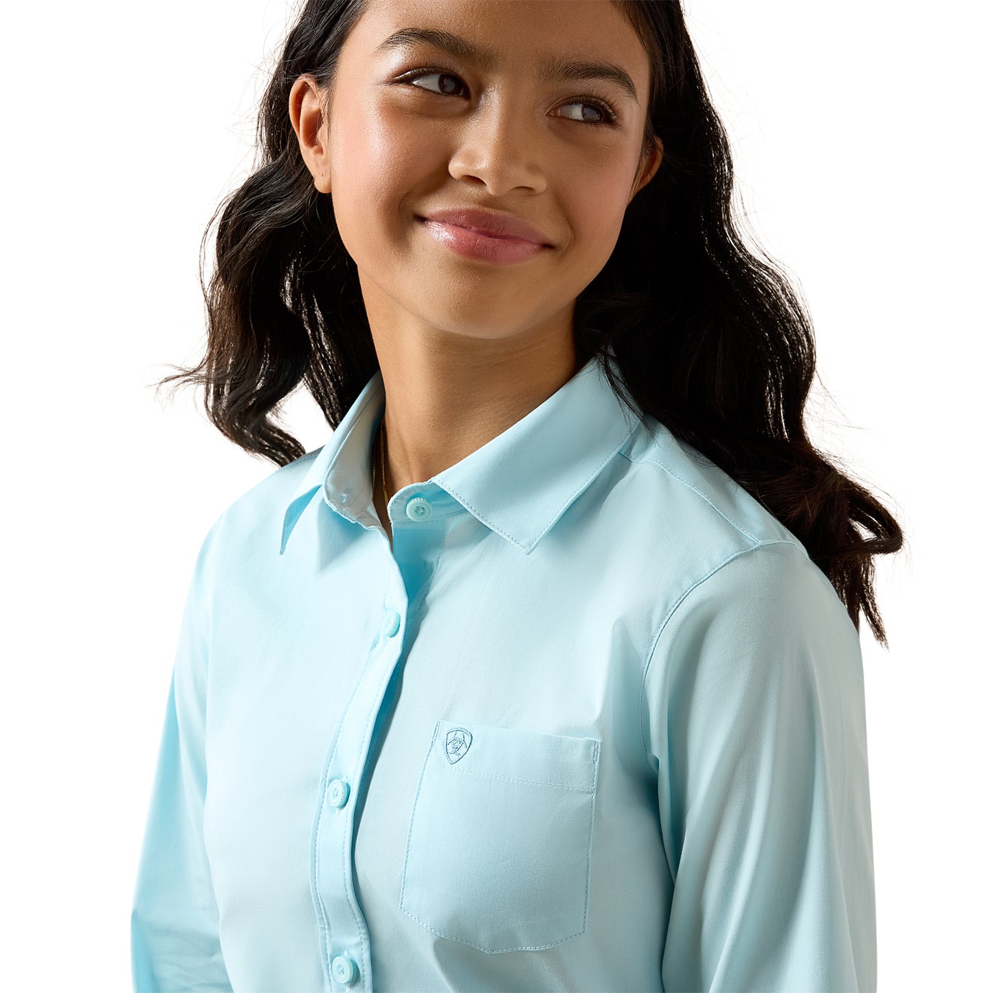 Ariat Youth Girl's Kirby Saltwater Henna Striped Button Down Shirt 10079439