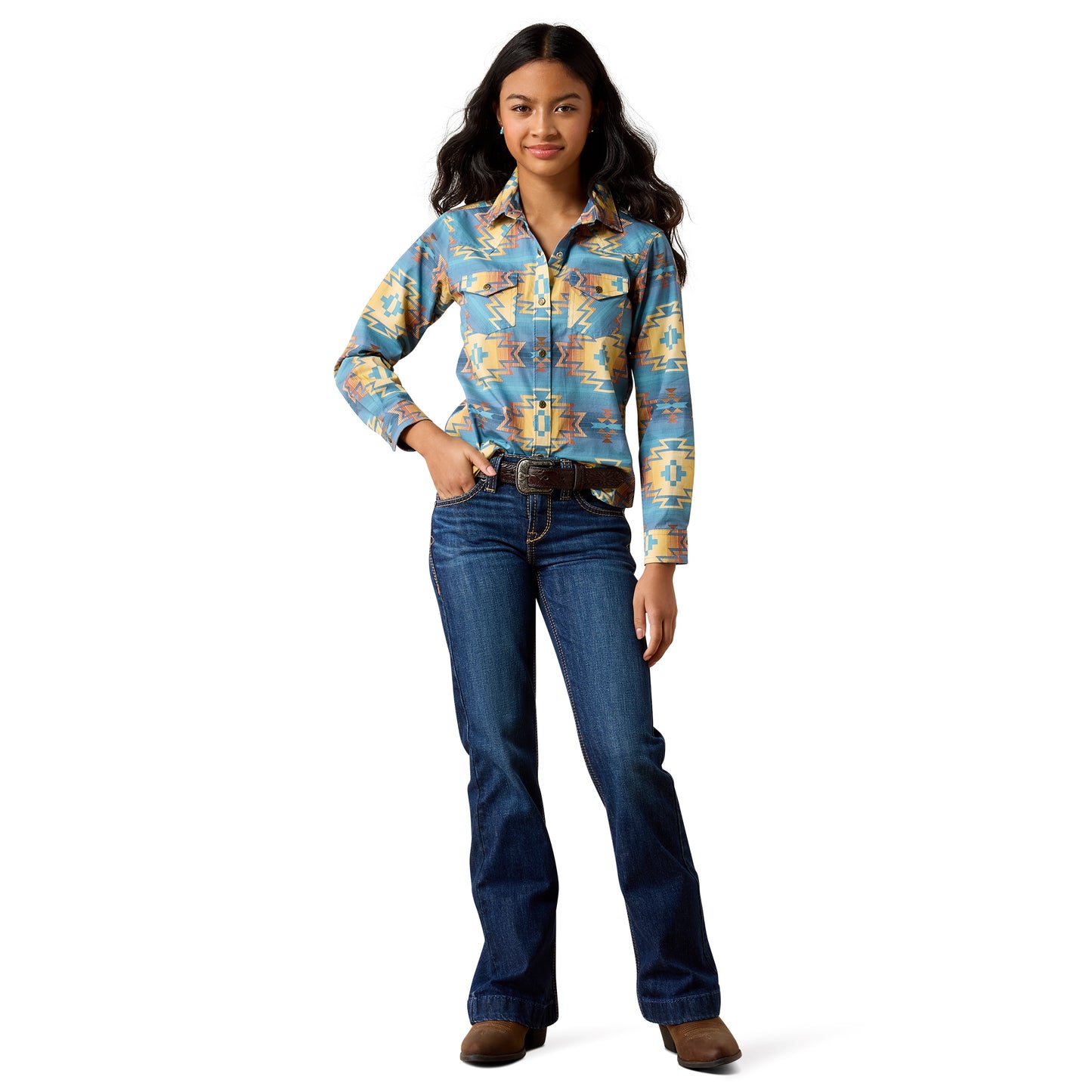 Ariat Youth Girl's Canyon Call Sonoma Southwest Lakeside Snap Shirt 10079473