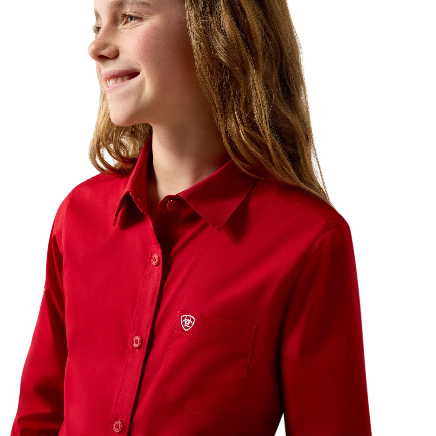 Ariat Youth Girl's Team Kirby Savvy Red Shirt 10079476