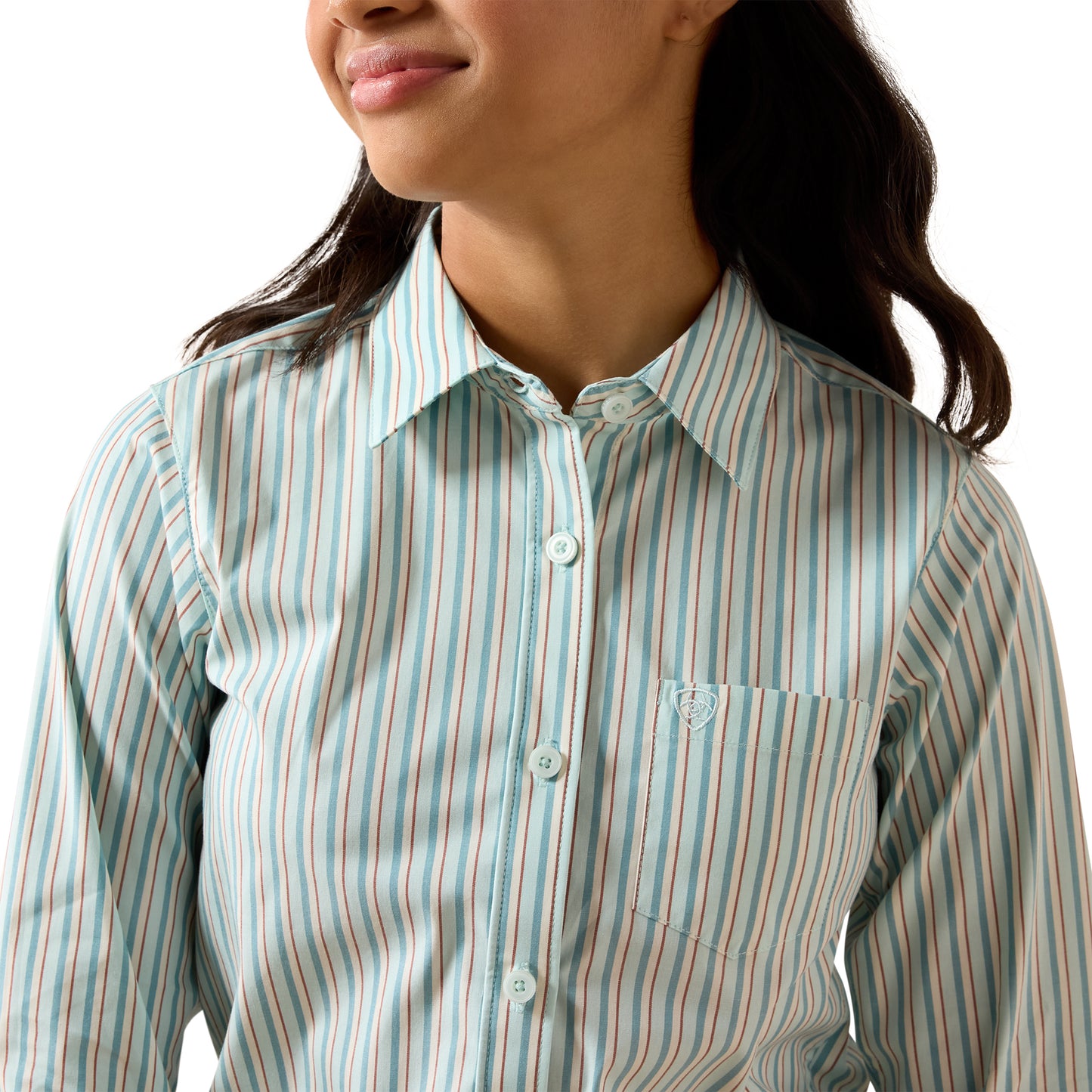 Ariat Youth Girl's Team Kirby Aquaesque Shirt 10079546