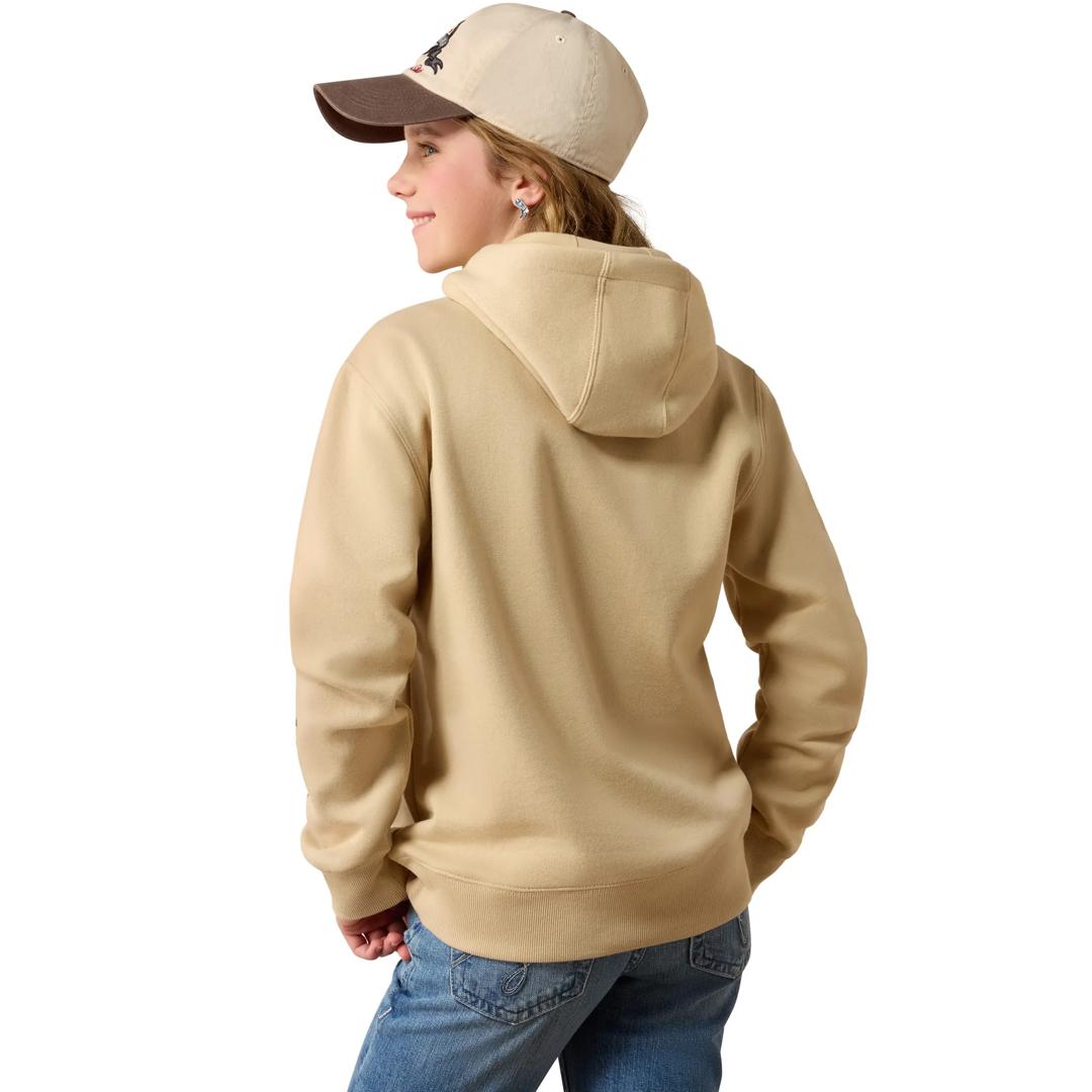 Ariat Youth Girl's Lucia Irish Cream Hoodie 10080606 back