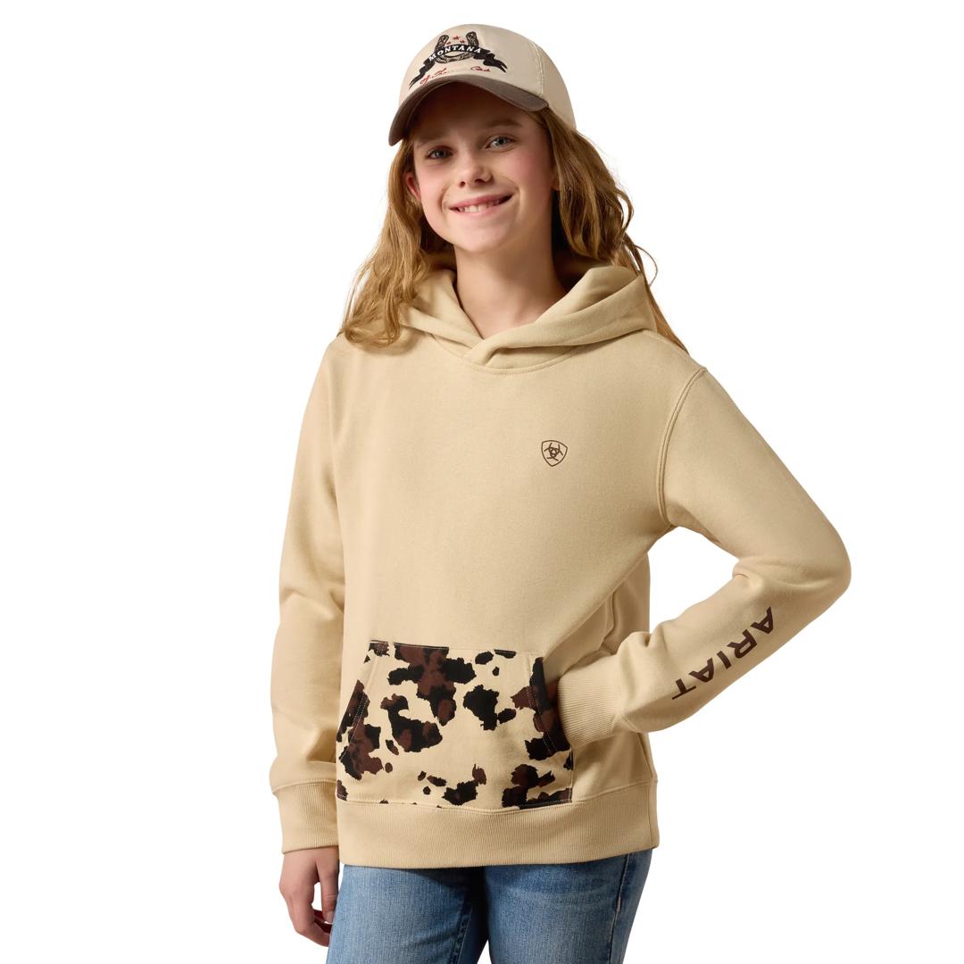 Ariat Youth Girl's Lucia Irish Cream Hoodie 10080606 front