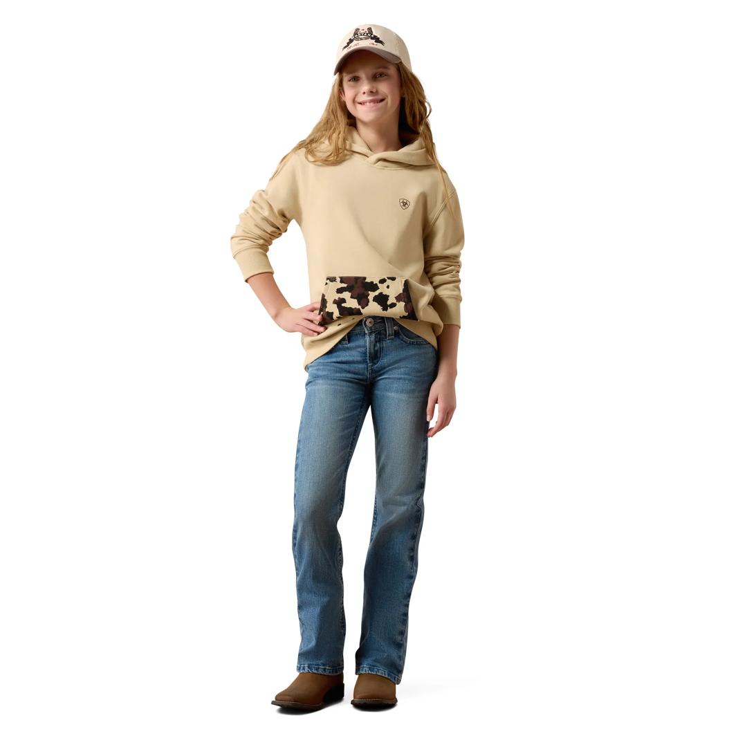 Ariat Youth Girl's Lucia Irish Cream Hoodie 10080606 full