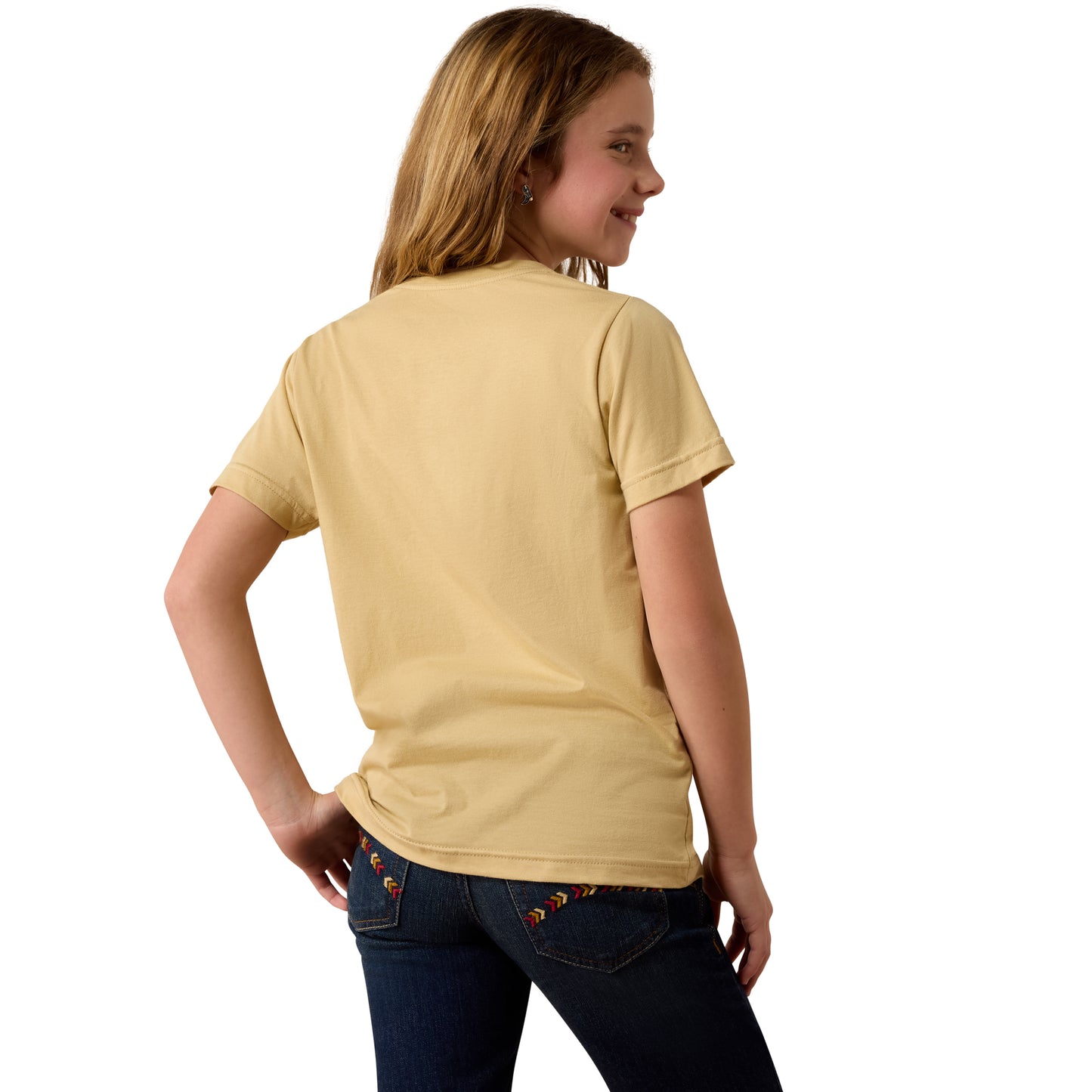 Ariat Youth Girl's Wild Heart Latte Brown T-Shirt 10082174