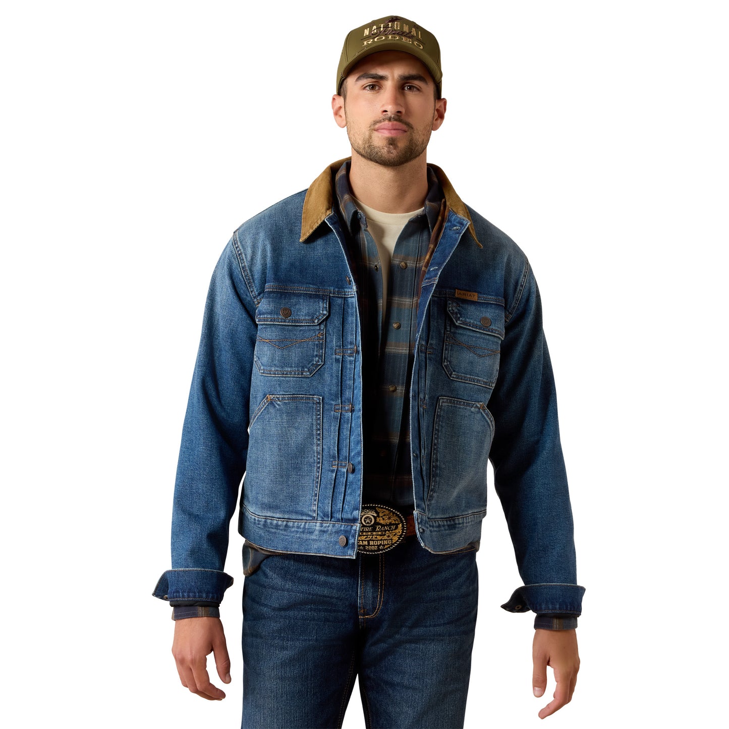 Ariat Men's Flannel Lined Nate Wash Trucker Jacket 10078964