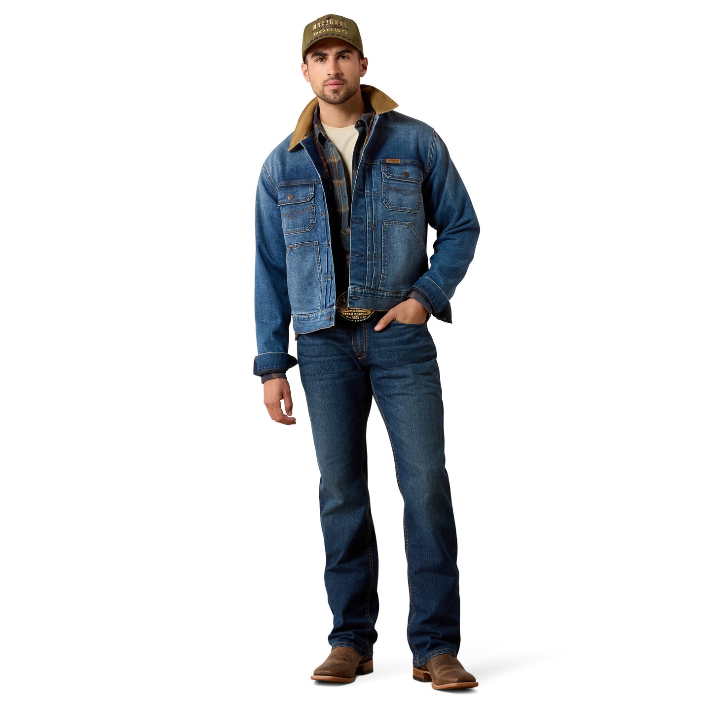 Ariat Men's Flannel Lined Nate Wash Trucker Jacket 10078964