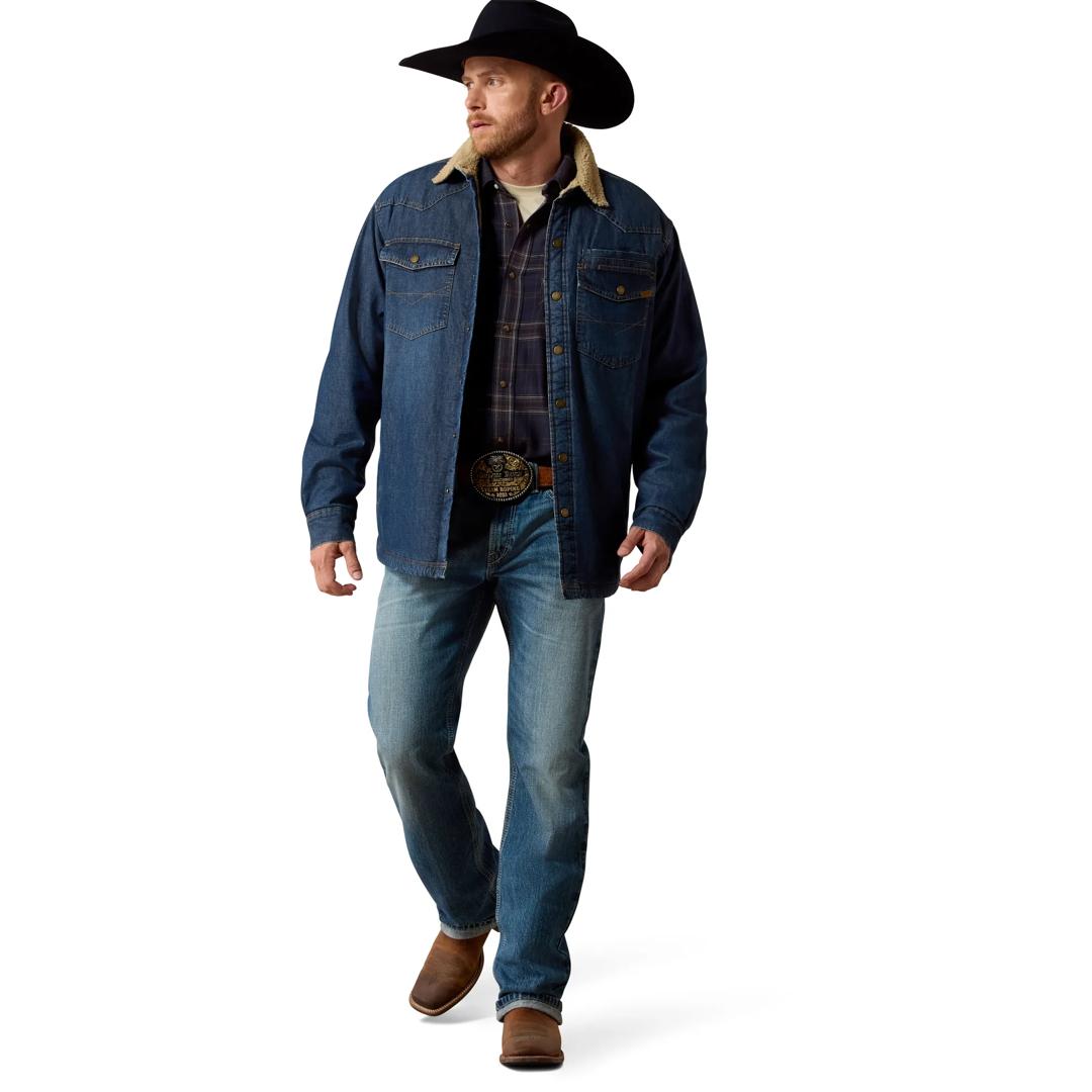 Ariat Men's Stewart Sherpa Lined Denim Shirt Jacket 10079001 full