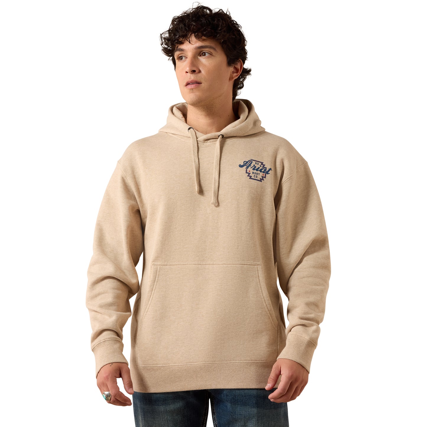Ariat Men's Bison Archer Oatmeal Hoodie 10079249