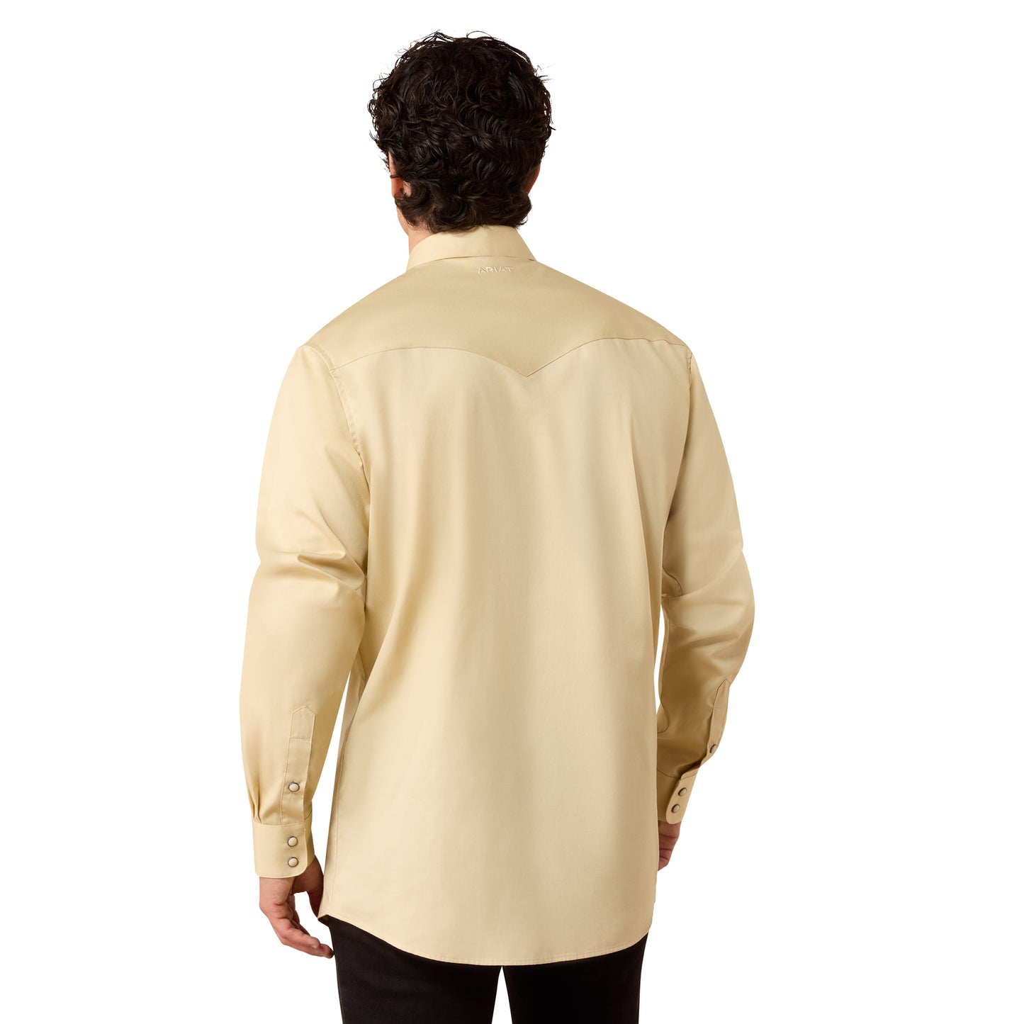 Ariat Men's Solid Twill Off White Fitted Shirt 10079262