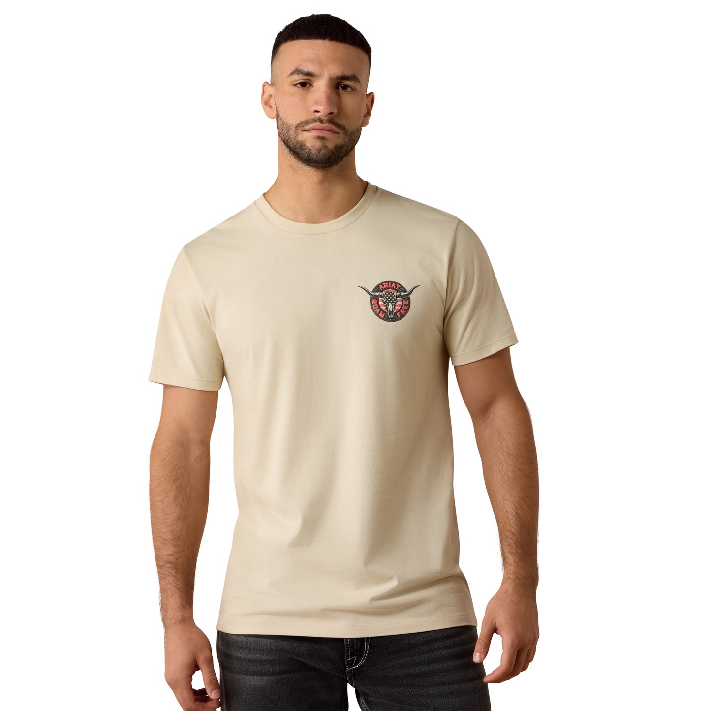 Ariat Men's Steer Freedom Natural Tan T-Shirt 10079269