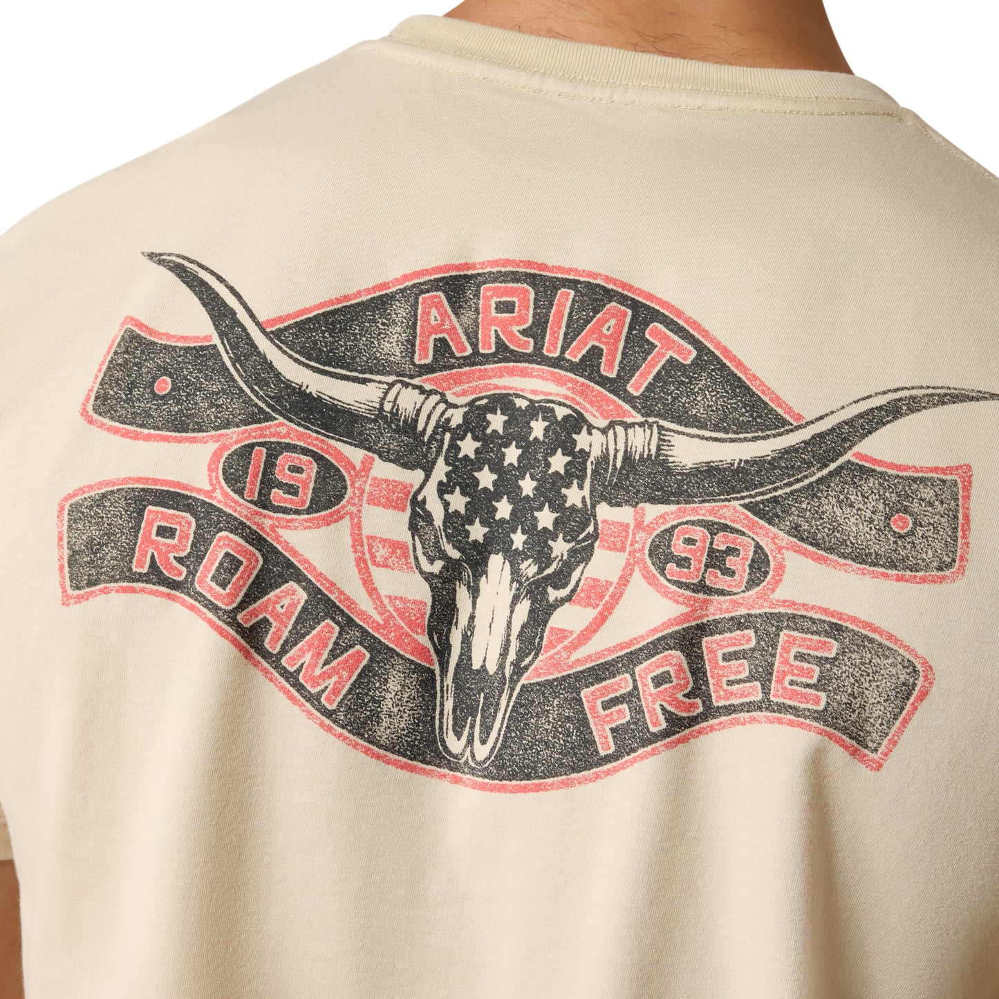 Ariat Men's Steer Freedom Natural Tan T-Shirt 10079269