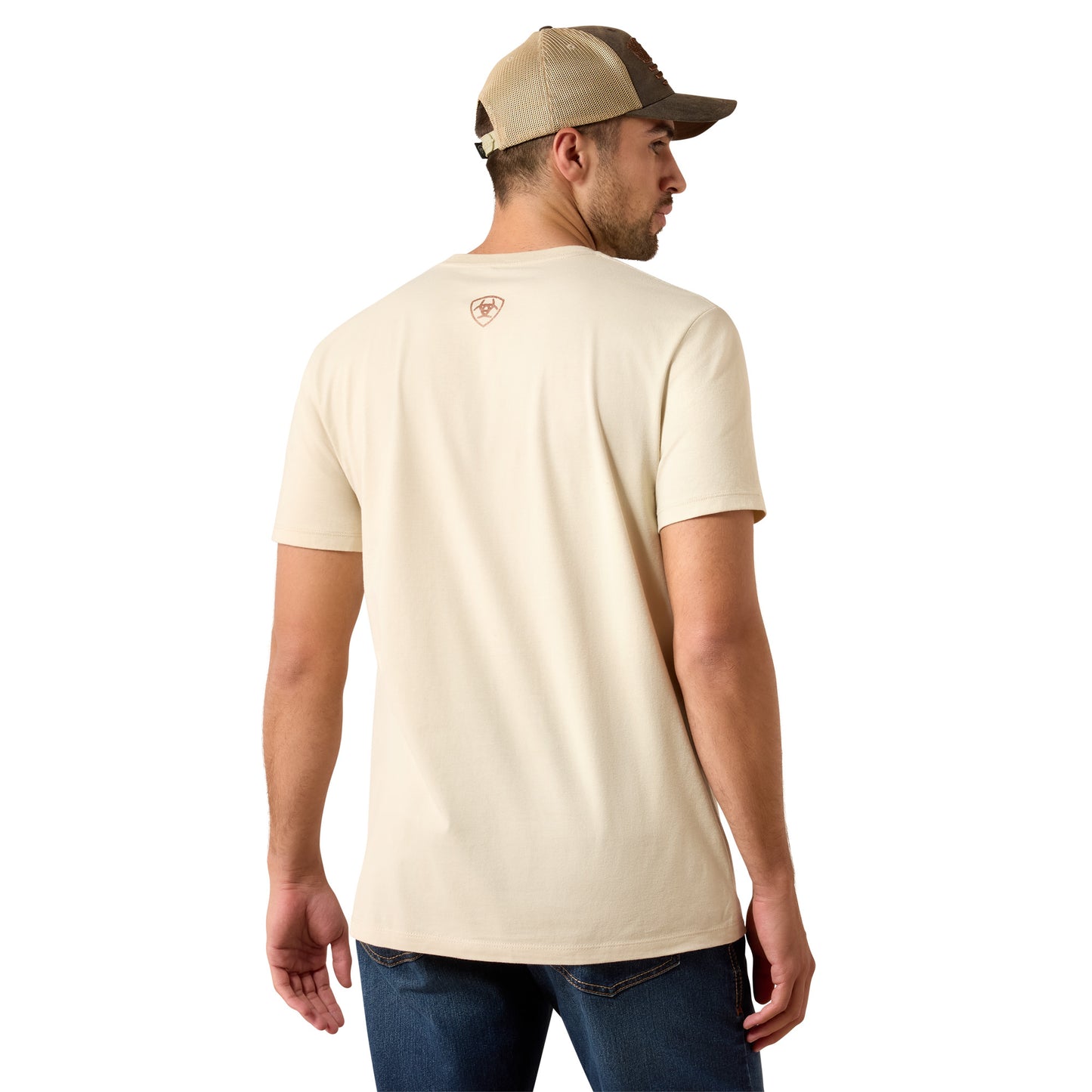 Ariat Men's Nineties Cowboy Natural Cream T-Shirt 10079270