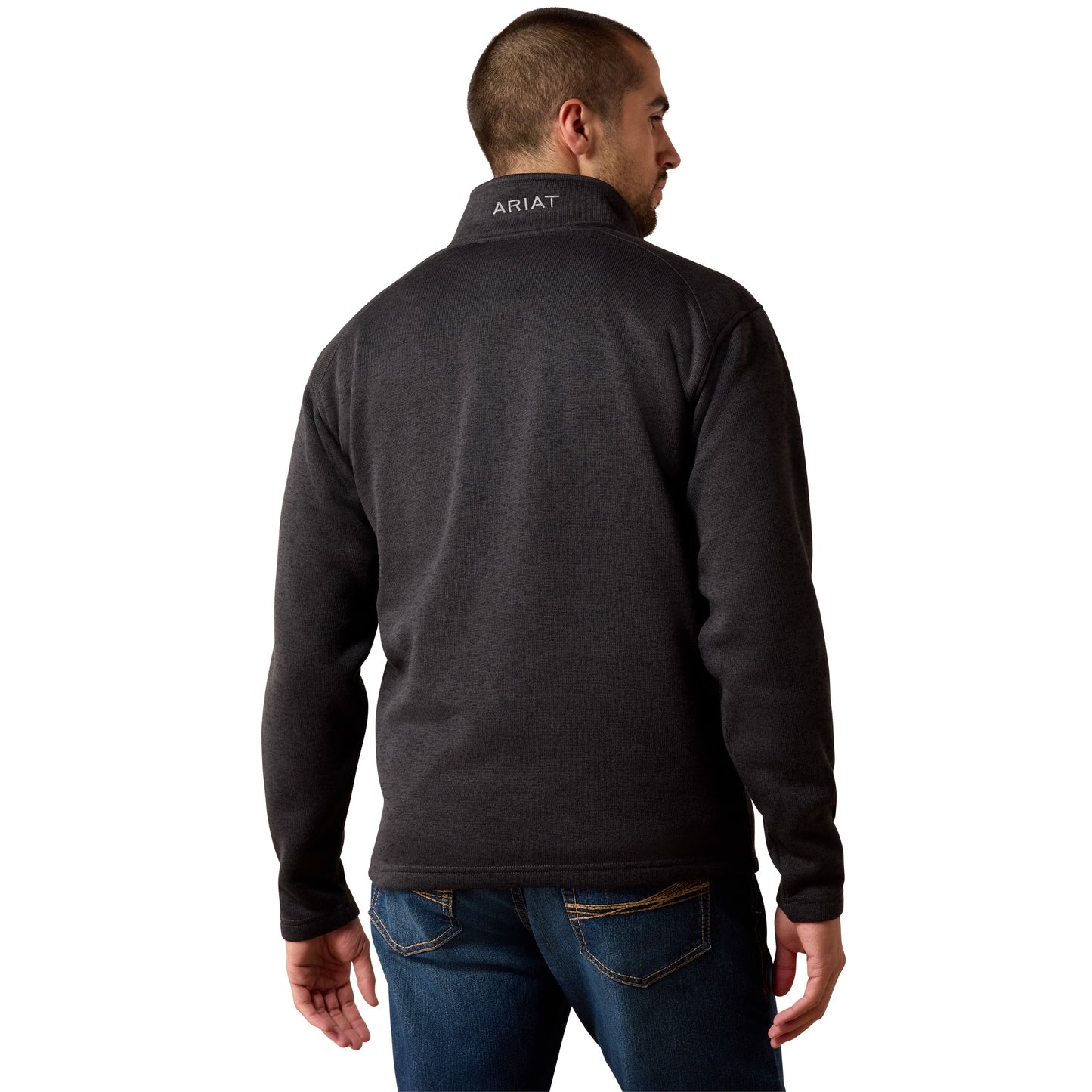 Ariat Men's Caldwell Midnight Navy 1/4 Zip Sweater 10079295