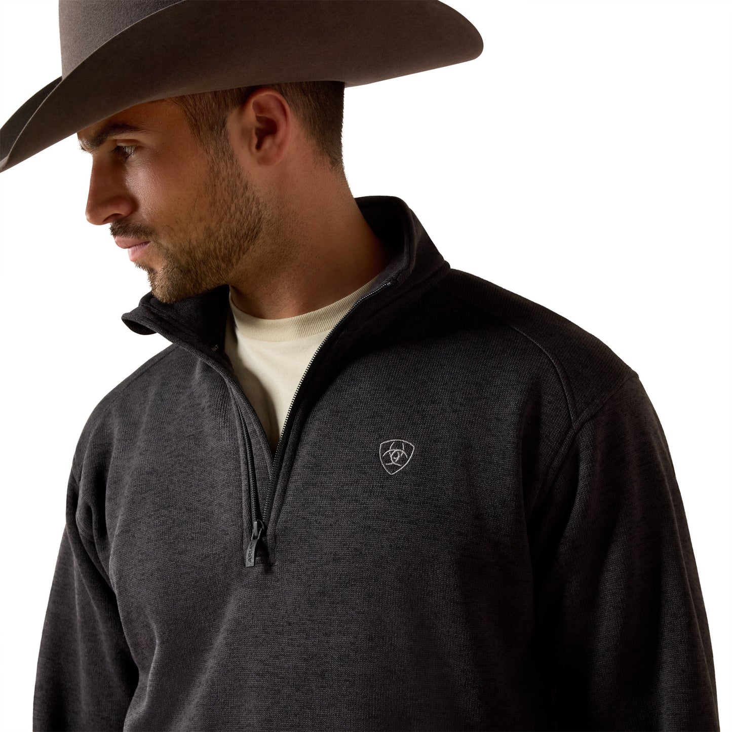 Ariat Men's Caldwell Midnight Navy 1/4 Zip Sweater 10079295
