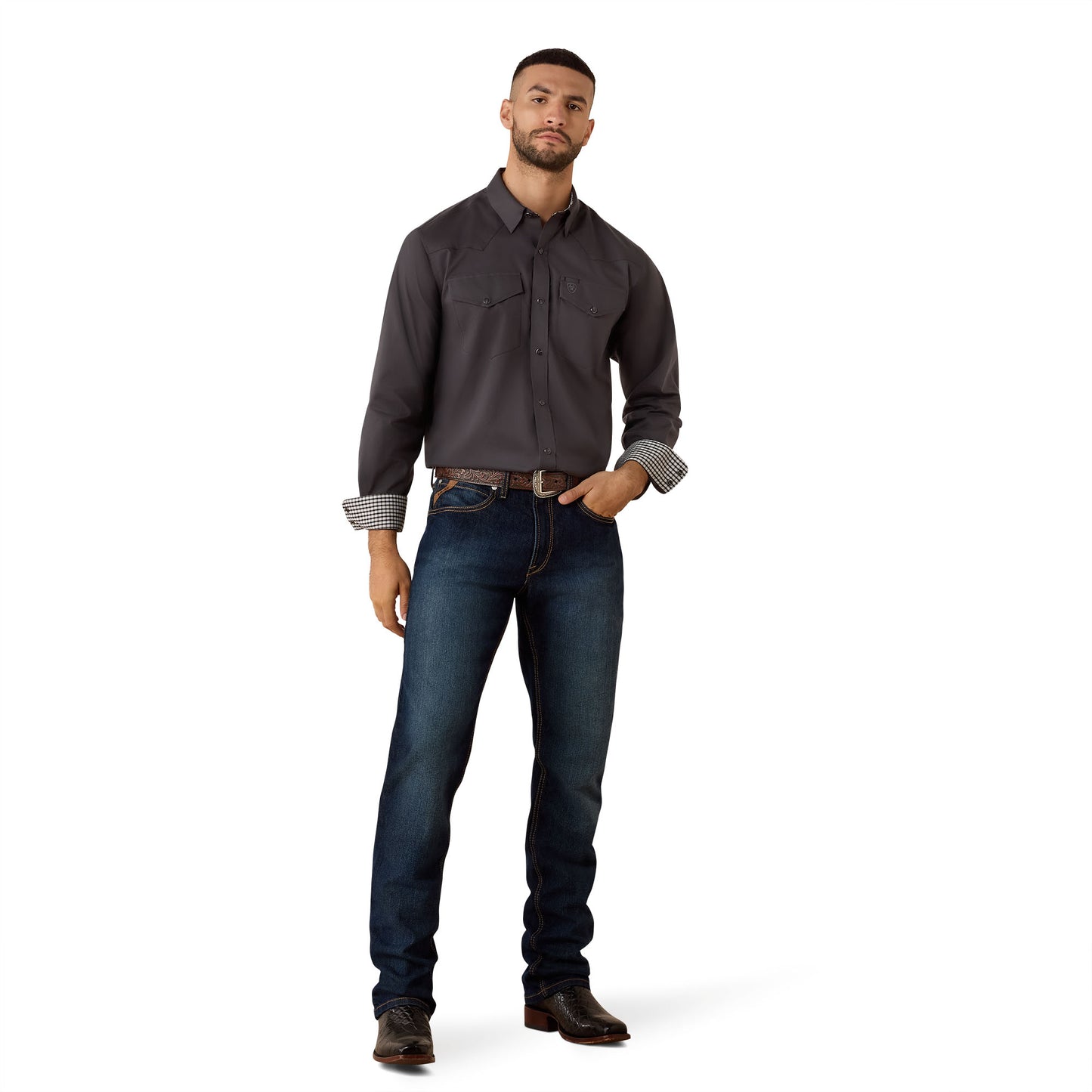 Ariat Men's Wrinkle Free Refined Slub Phantom Classic Fit Shirt 10079297