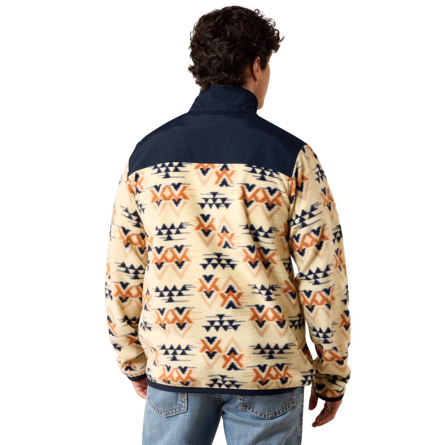 Ariat Men's Basis Oxford Tan Arrows Fleece Sweater 10079312