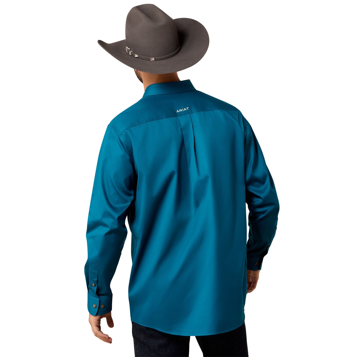 Ariat Men's Team Logo Twill Lyons Blue Classic Fit Shirt 10079357