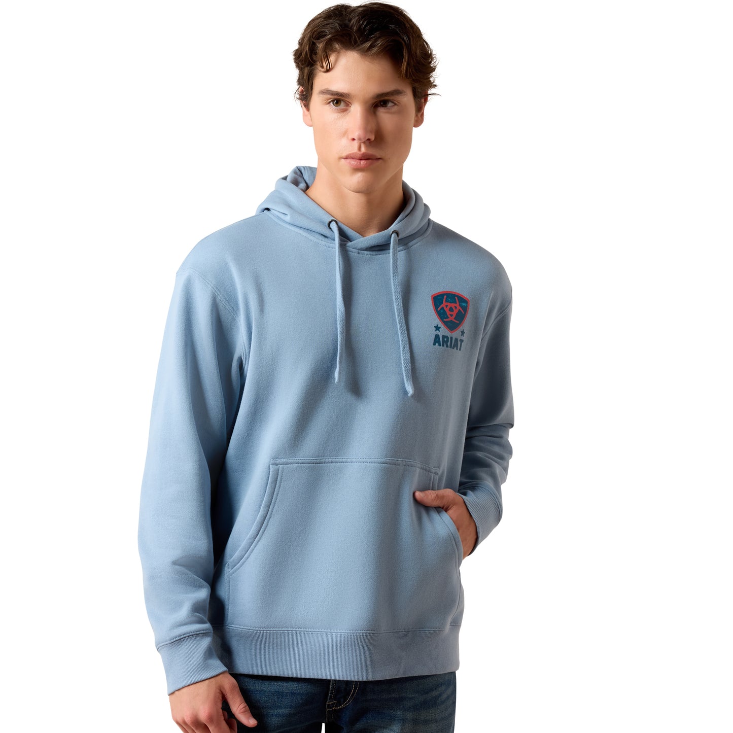 Ariat Men's Freedom Eagle Light Denim Hoodie 10079363