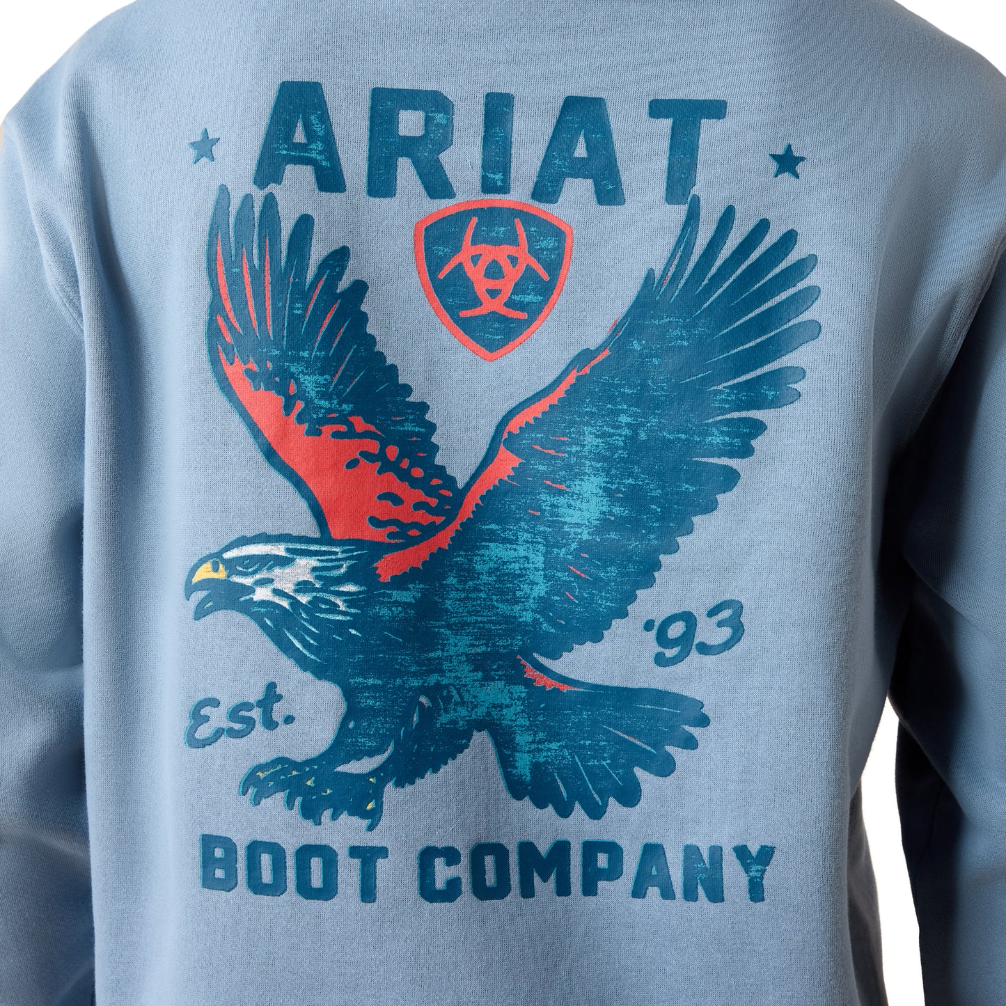 Ariat Men's Freedom Eagle Light Denim Hoodie 10079363
