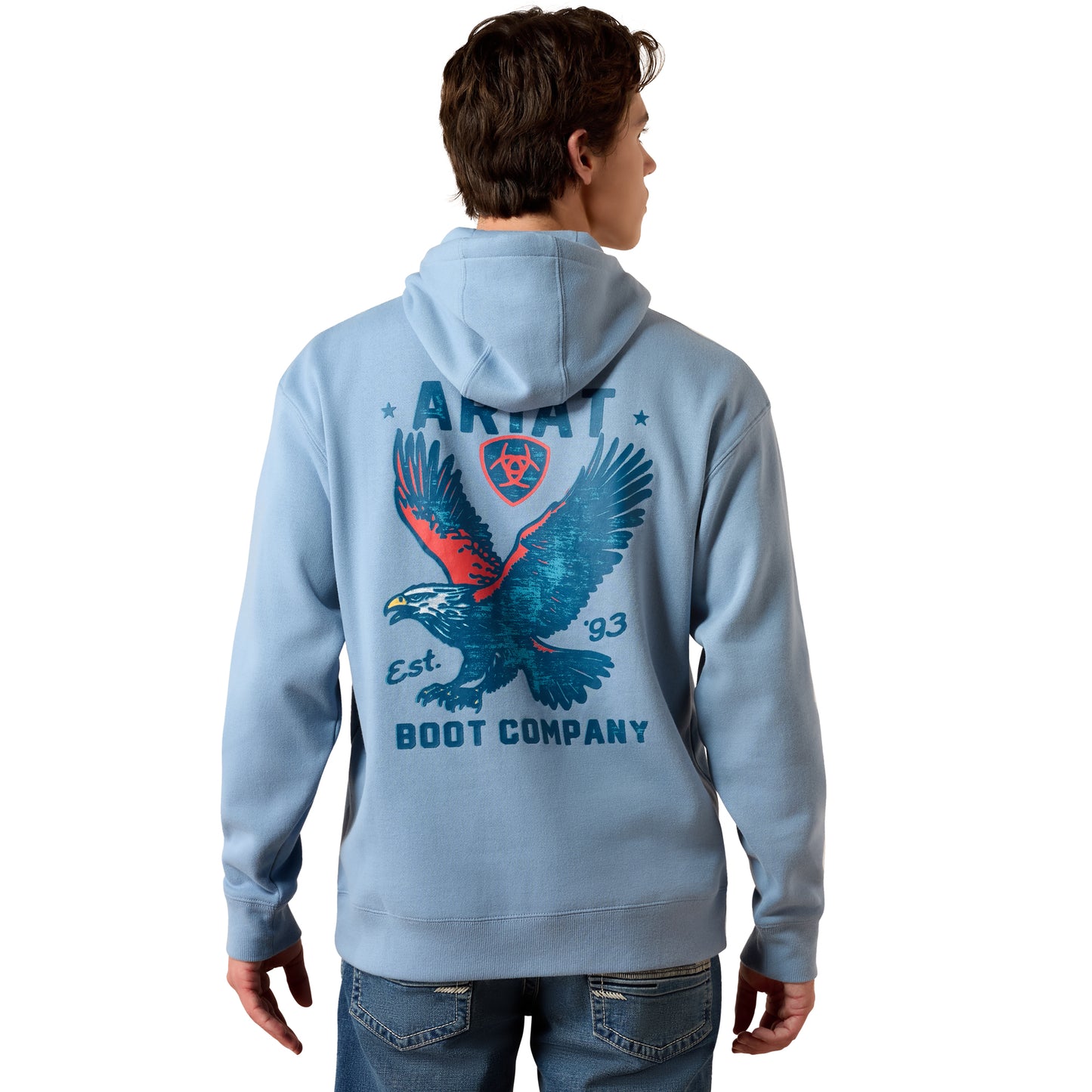Ariat Men's Freedom Eagle Light Denim Hoodie 10079363