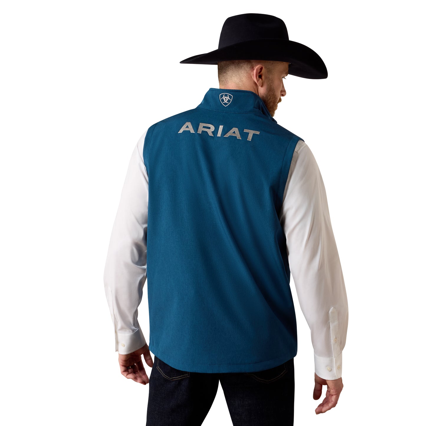 Ariat Men's Logo Legion Blue Heather Softshell Vest 10079366