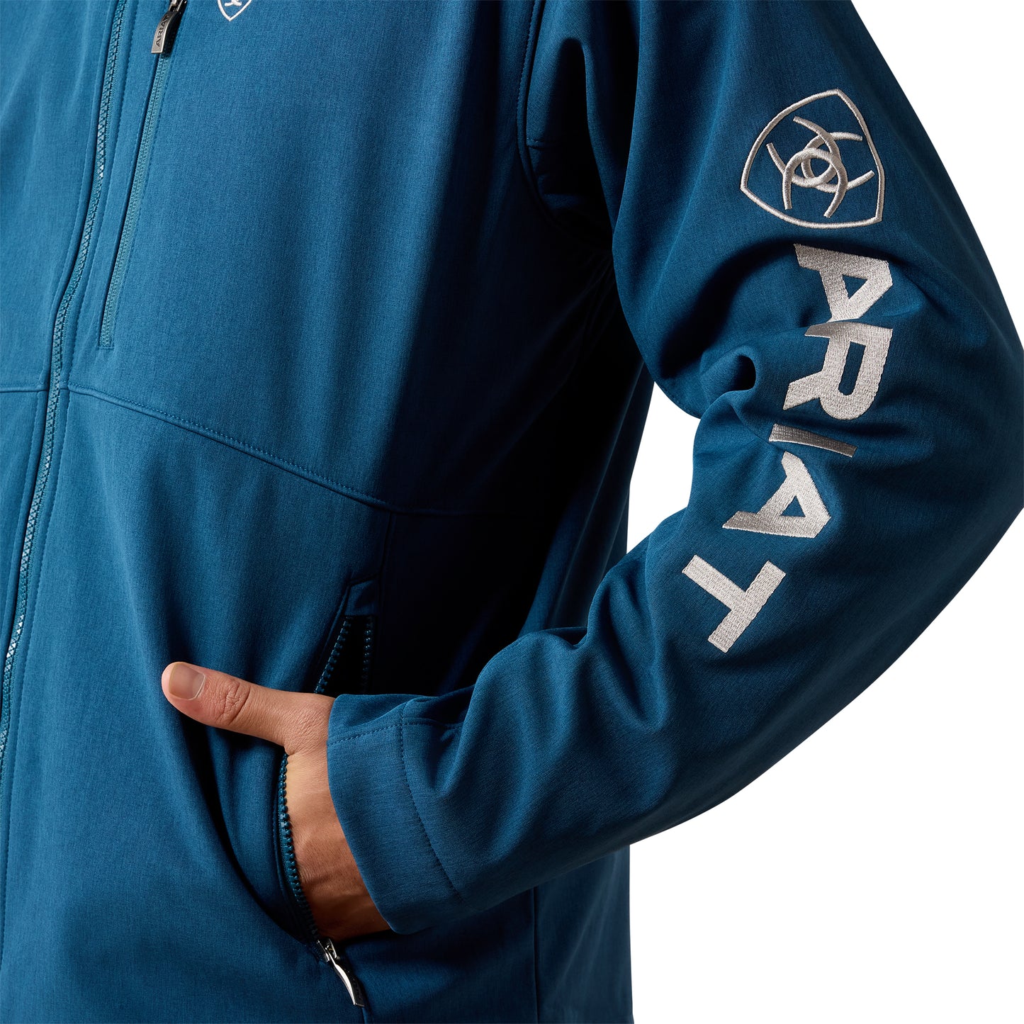 Ariat Men's Logo Legion Blue Heather Softshell Jacket 10079367