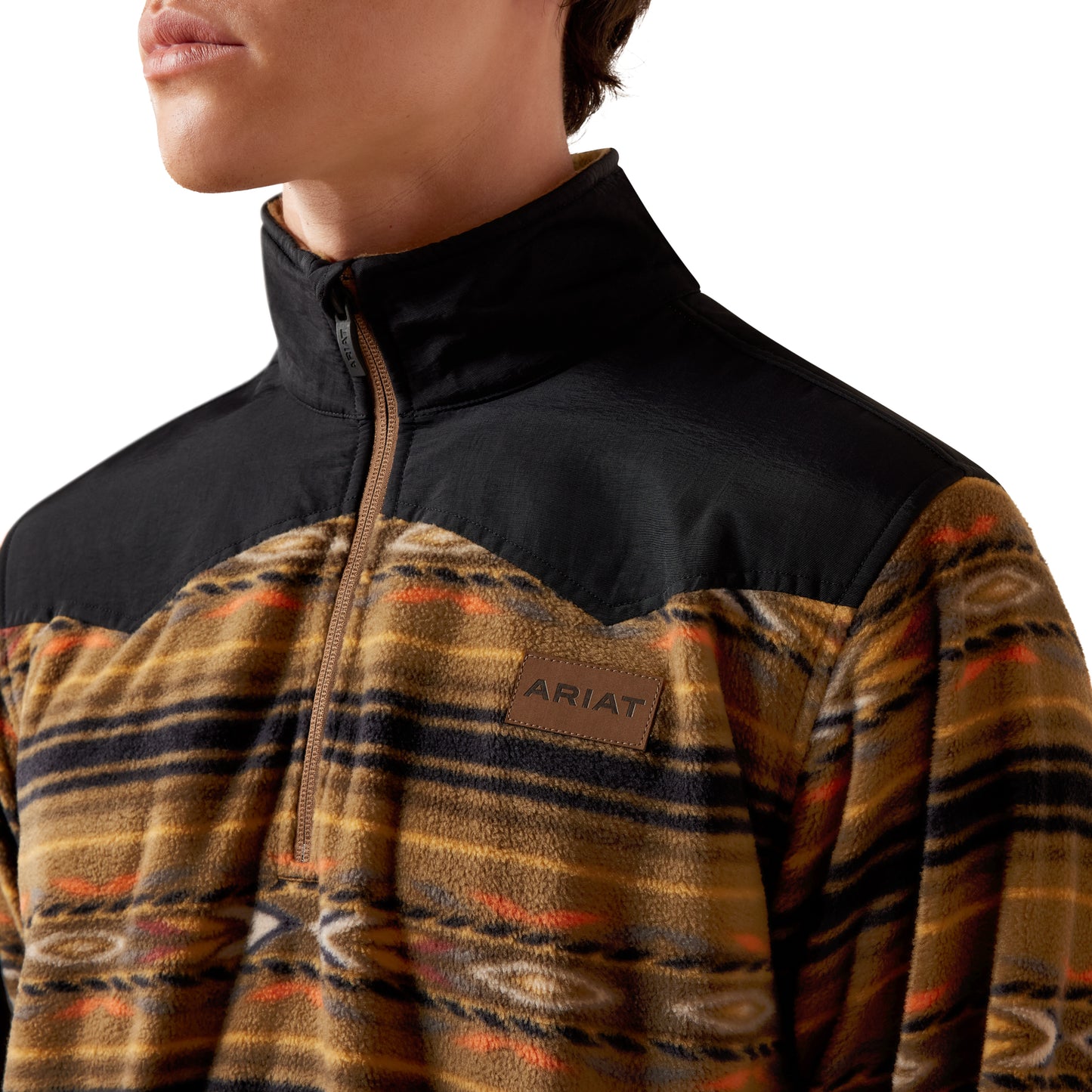 Ariat Men's Basis Kangaroo Serape Southwest Fleece Sweater 10079375