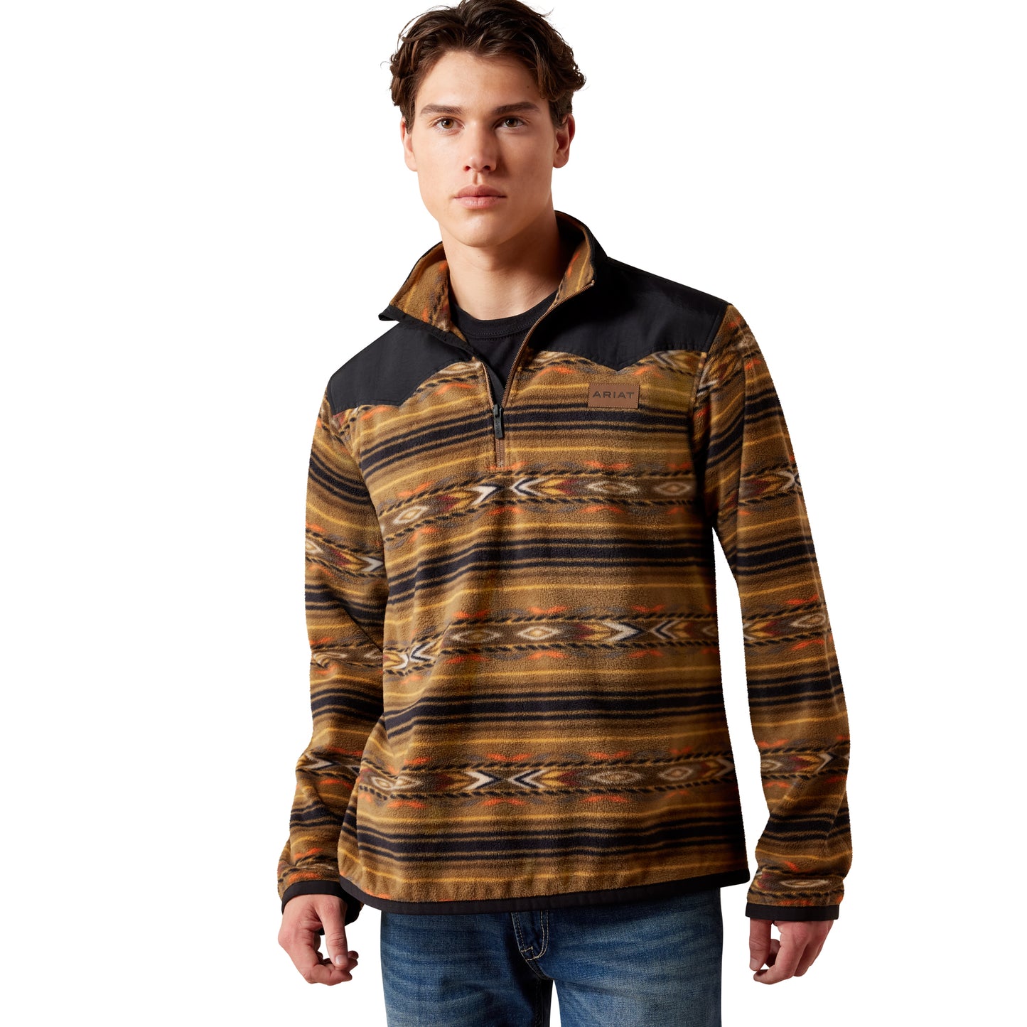 Ariat Men's Basis Kangaroo Serape Southwest Fleece Sweater 10079375