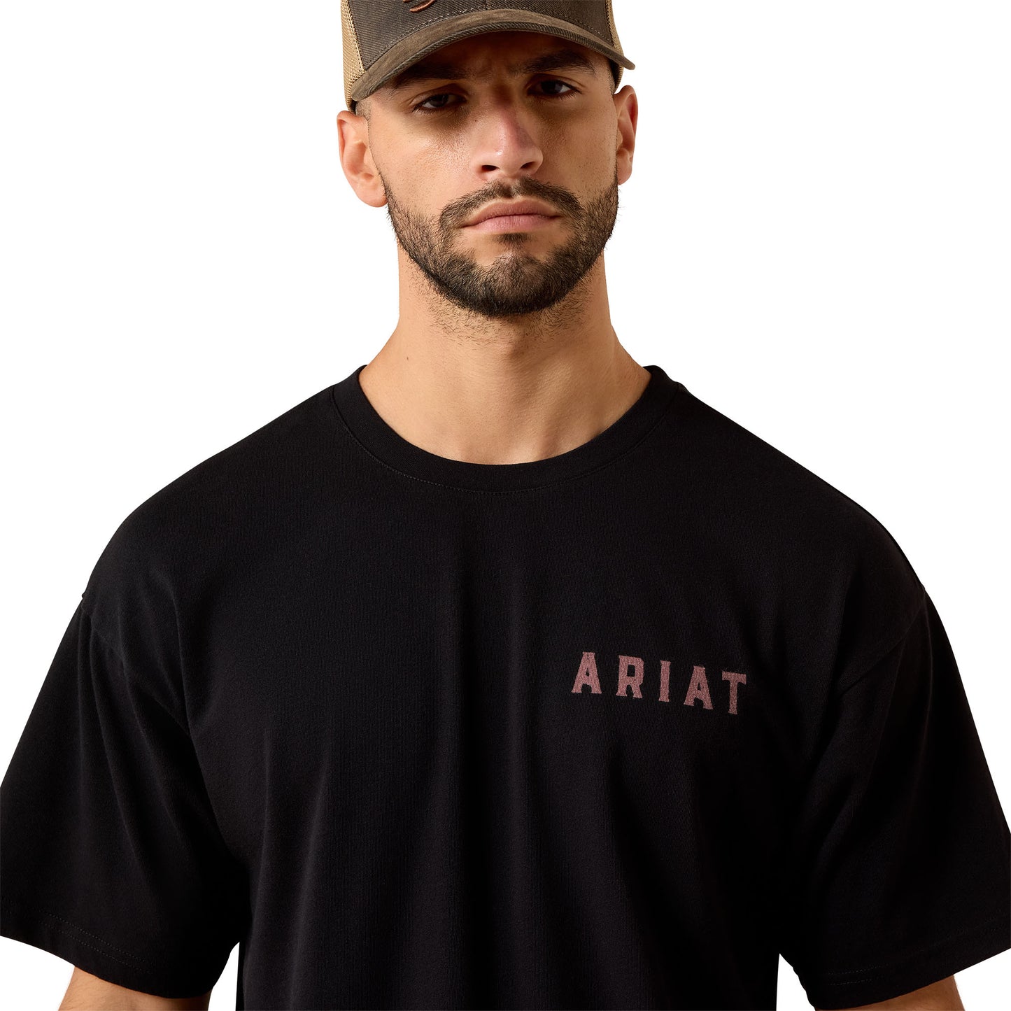 Ariat Men's Bison Legend Flag Washed Black ToughStock Boxy T-Shirt 10079380