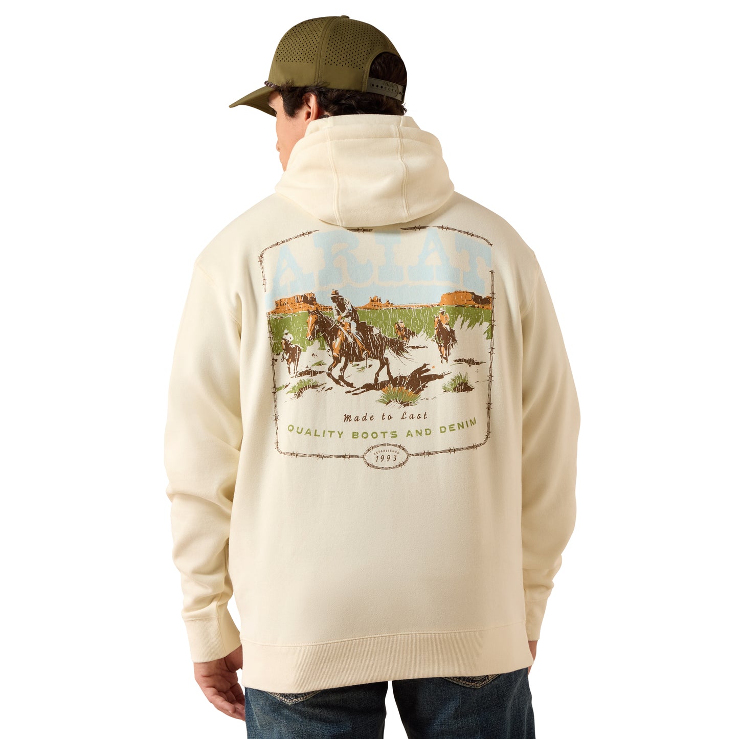 Ariat Men's Pulp Western Turtledove Hoodie 10079385