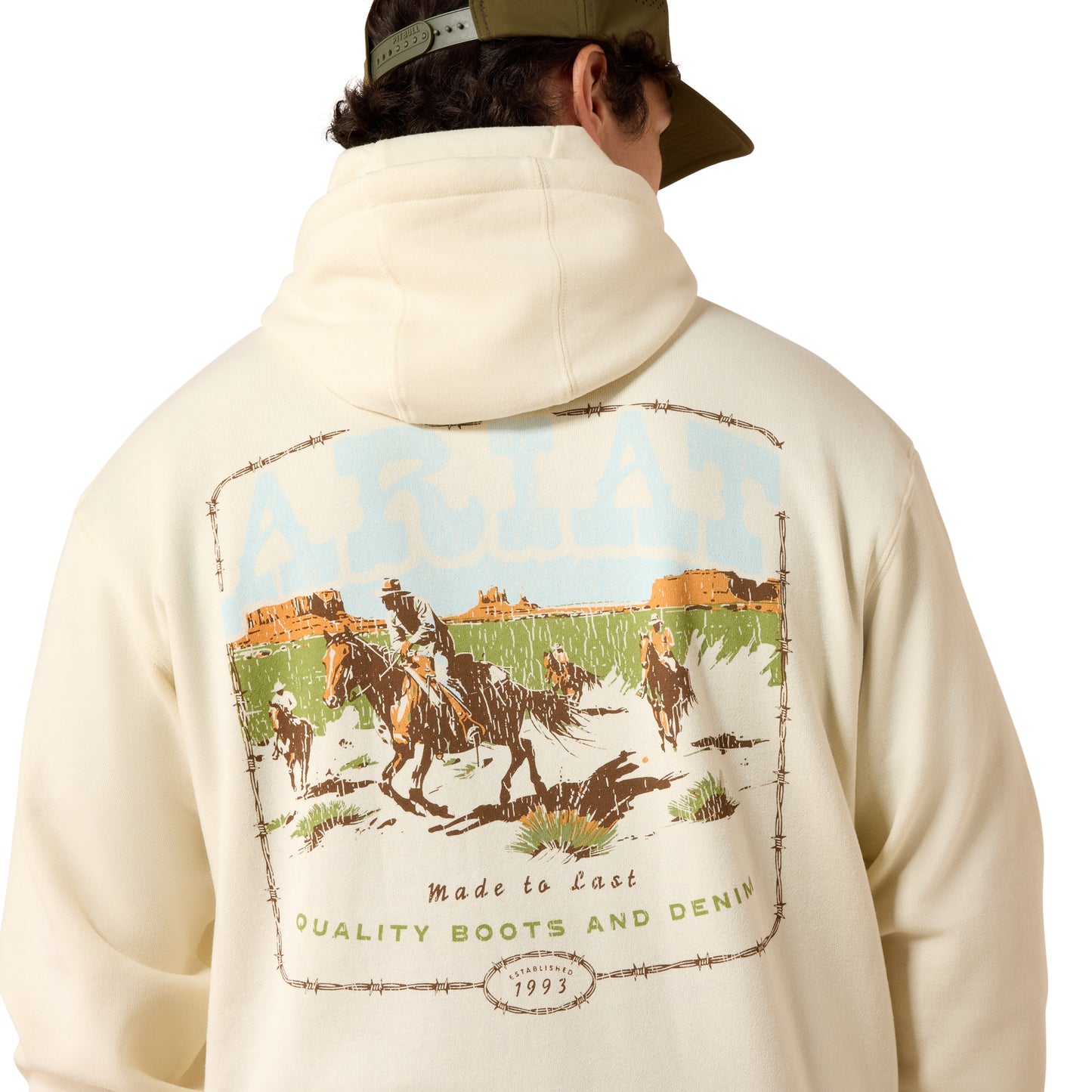 Ariat Men's Pulp Western Turtledove Hoodie 10079385