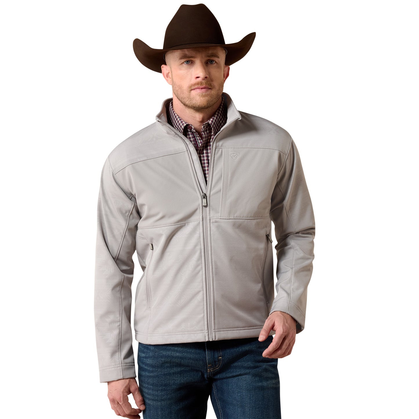 Ariat Men's Vernon Wet Weather Emboss Southwest Softshell Jacket 10079400