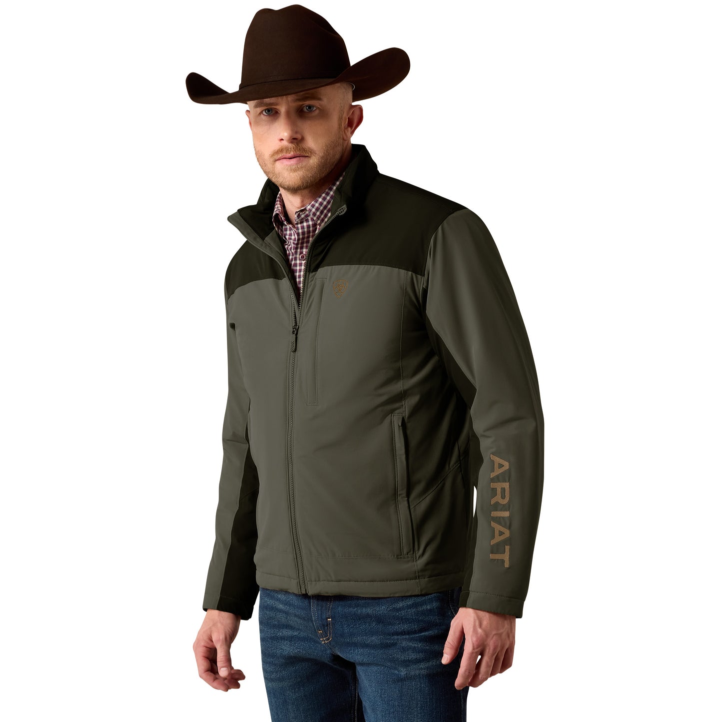 Ariat Men's Pioneer StretchShell Forest Night Softshell Jacket 10079401