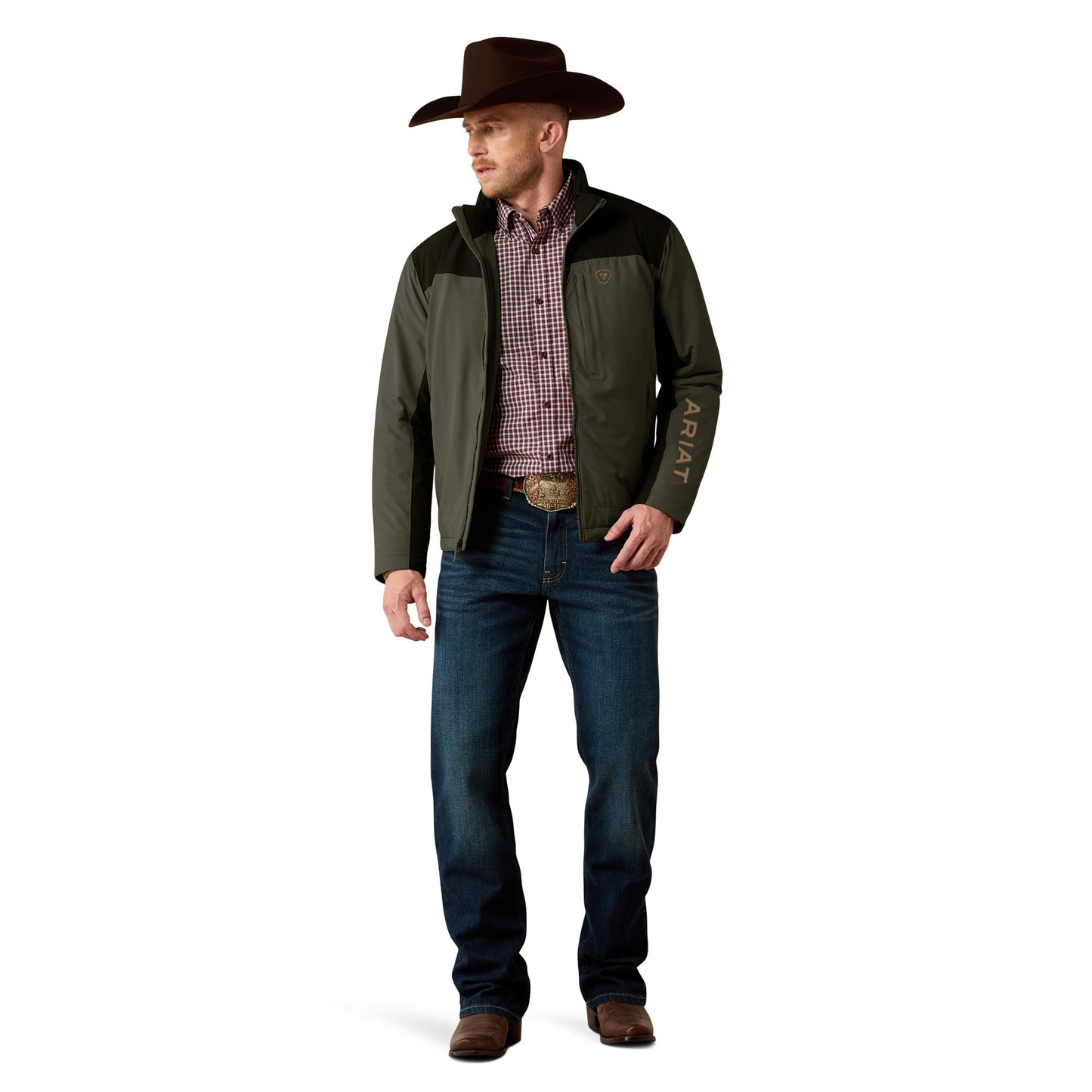 Ariat Men's Pioneer StretchShell Forest Night Softshell Jacket 10079401