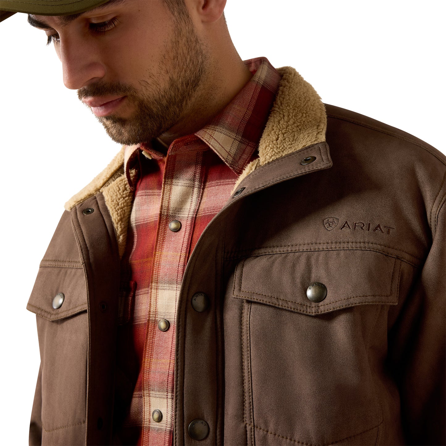 Ariat Men's Vernon Sherpa 2.0 Wren Faux Leather Jacket 10079402