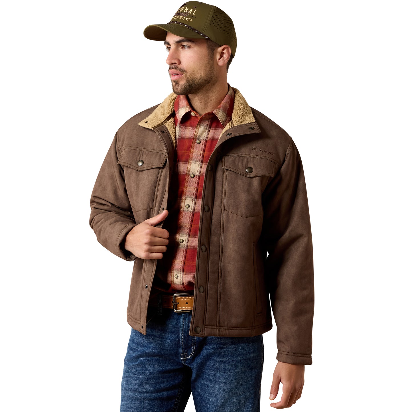 Ariat Men's Vernon Sherpa 2.0 Wren Faux Leather Jacket 10079402