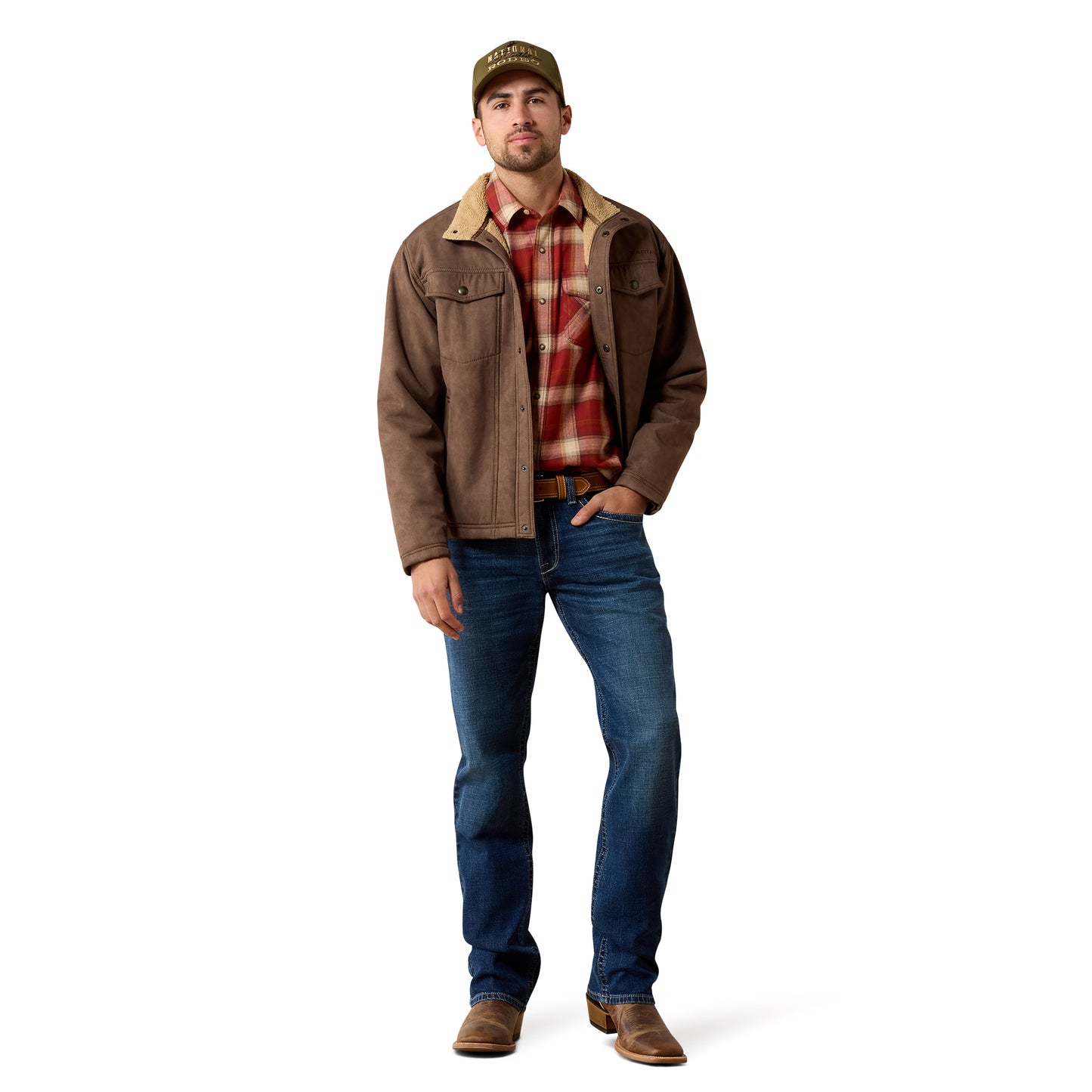 Ariat Men's Vernon Sherpa 2.0 Wren Faux Leather Jacket 10079402