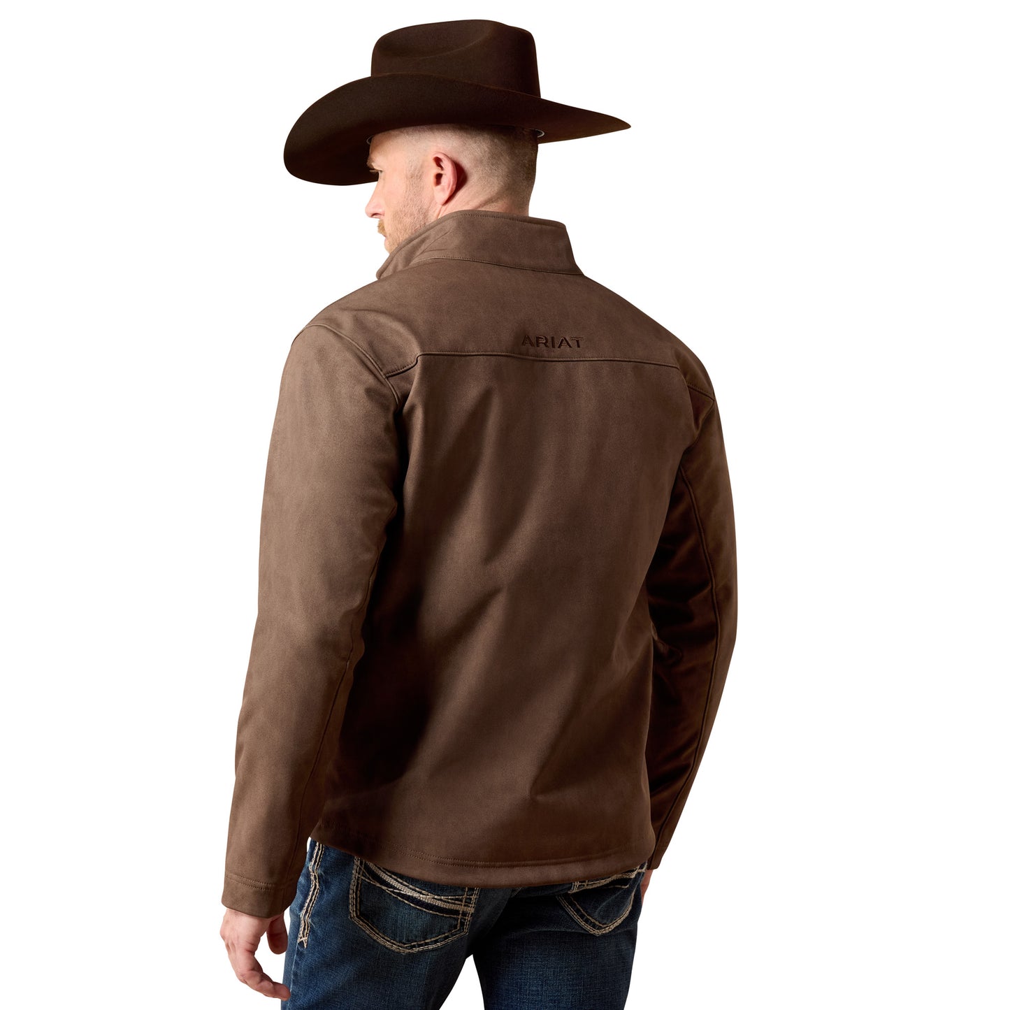 Ariat Men's Vernon Wren Faux Leather Print Softshell Jacket 10079404