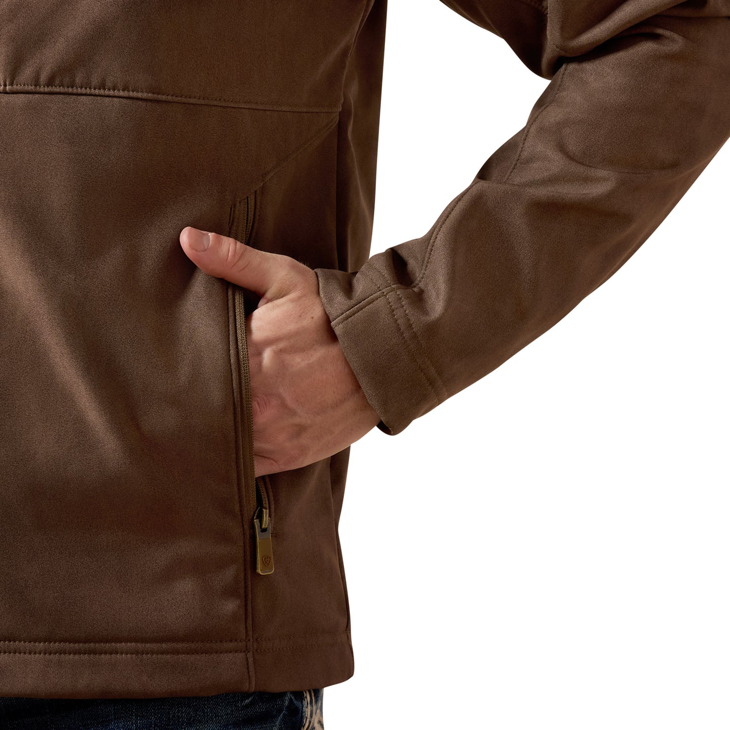 Ariat Men's Vernon Wren Faux Leather Print Softshell Jacket 10079404