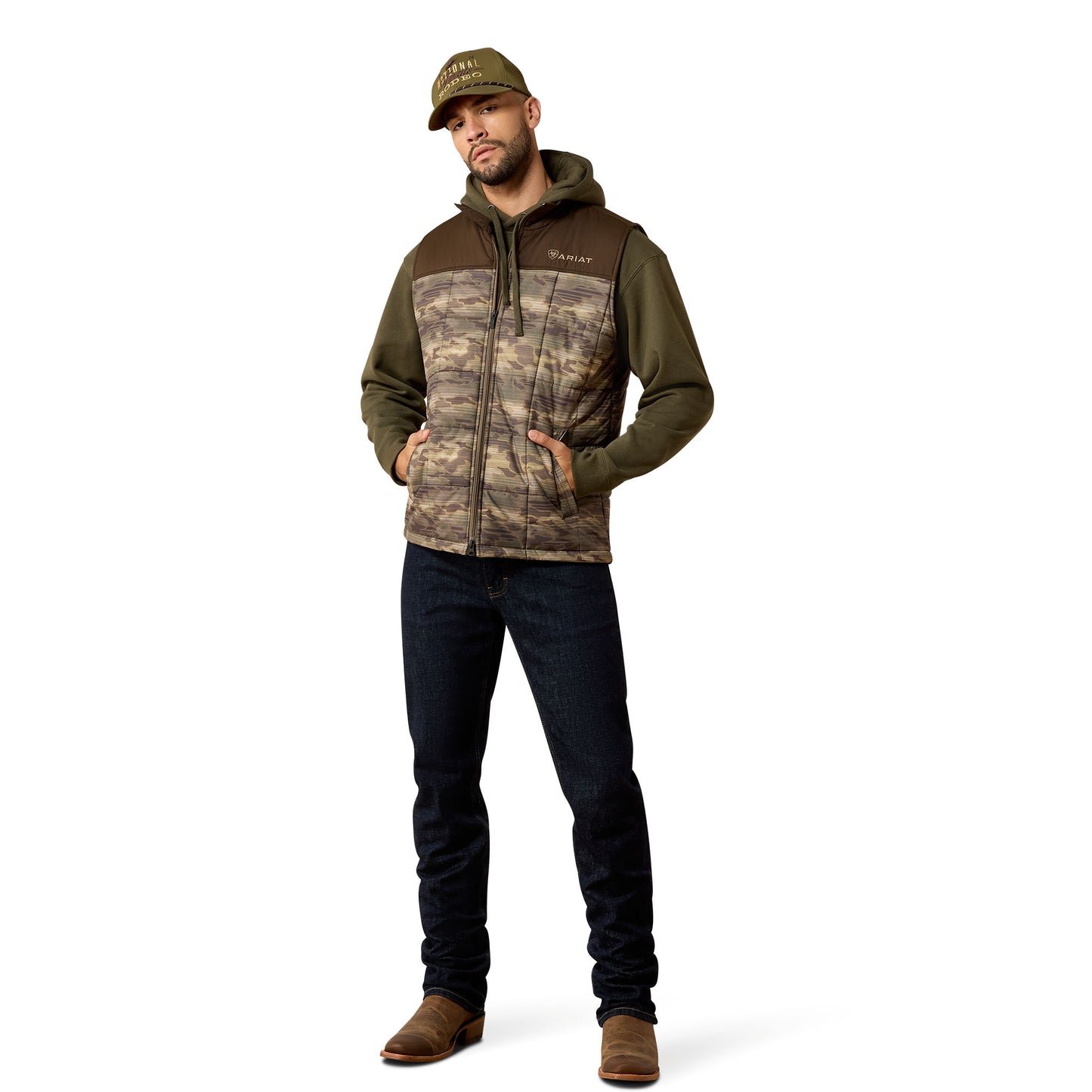 Ariat Men's Crius Wren Camo Serape Insulated Vest 10079405