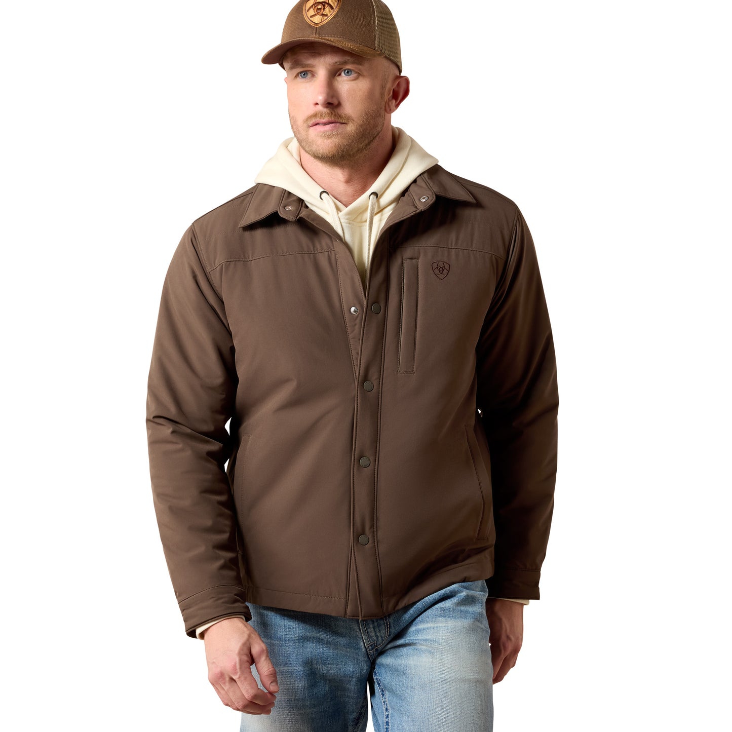 Ariat Men's Stretchshell Wren Brown Jacket 10079406