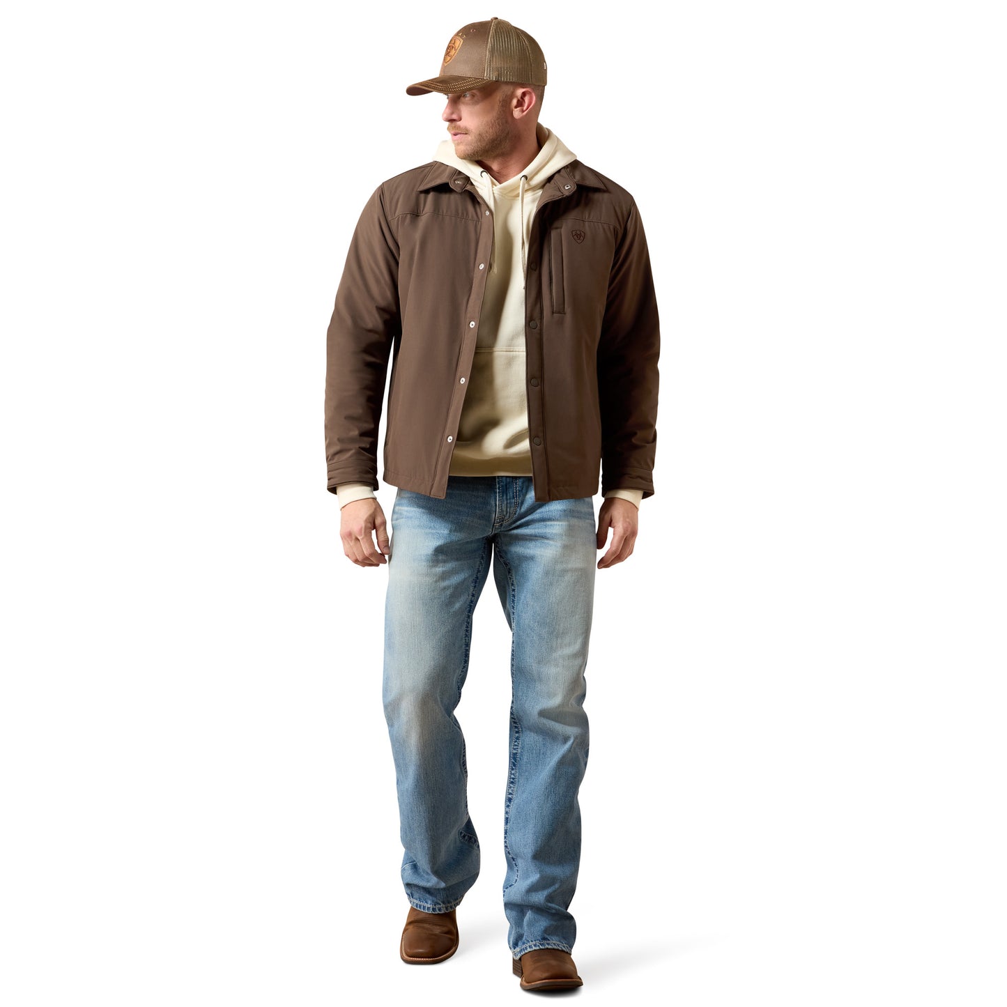 Ariat Men's Stretchshell Wren Brown Jacket 10079406