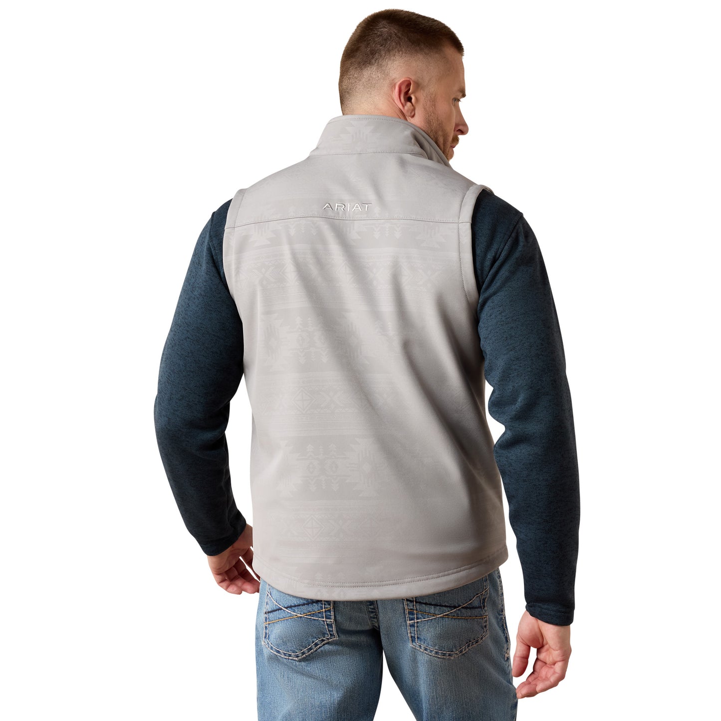 Ariat Men's Vernon Wet Weather Emboss Southwest Softshell Vest 10079430